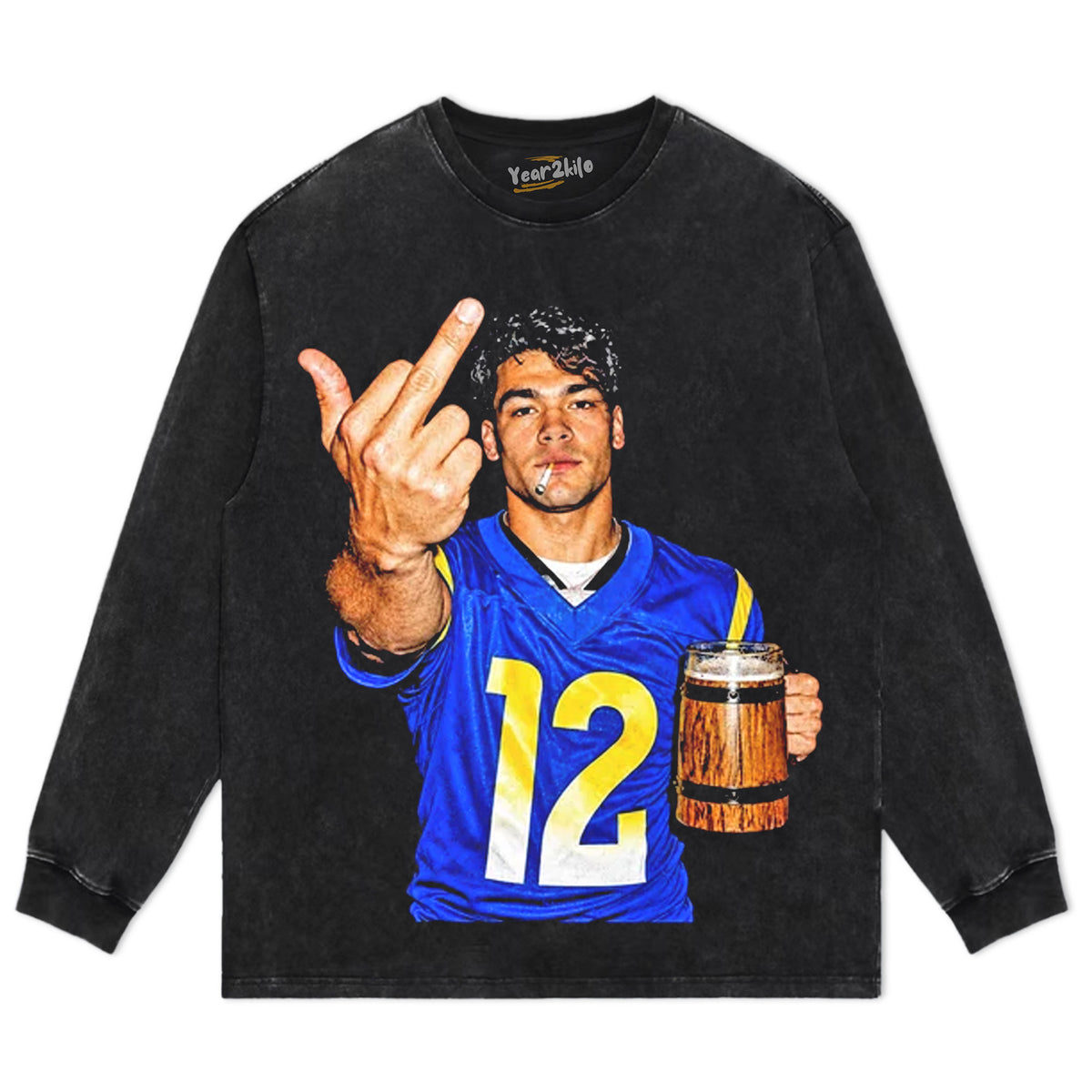LOS ANGELES RAMS PUKA NACUA DRINKING & MIDDLE FINGER TANK TOP & TEE & LONG SLEEVE & LAYERED LS & HOODIE
