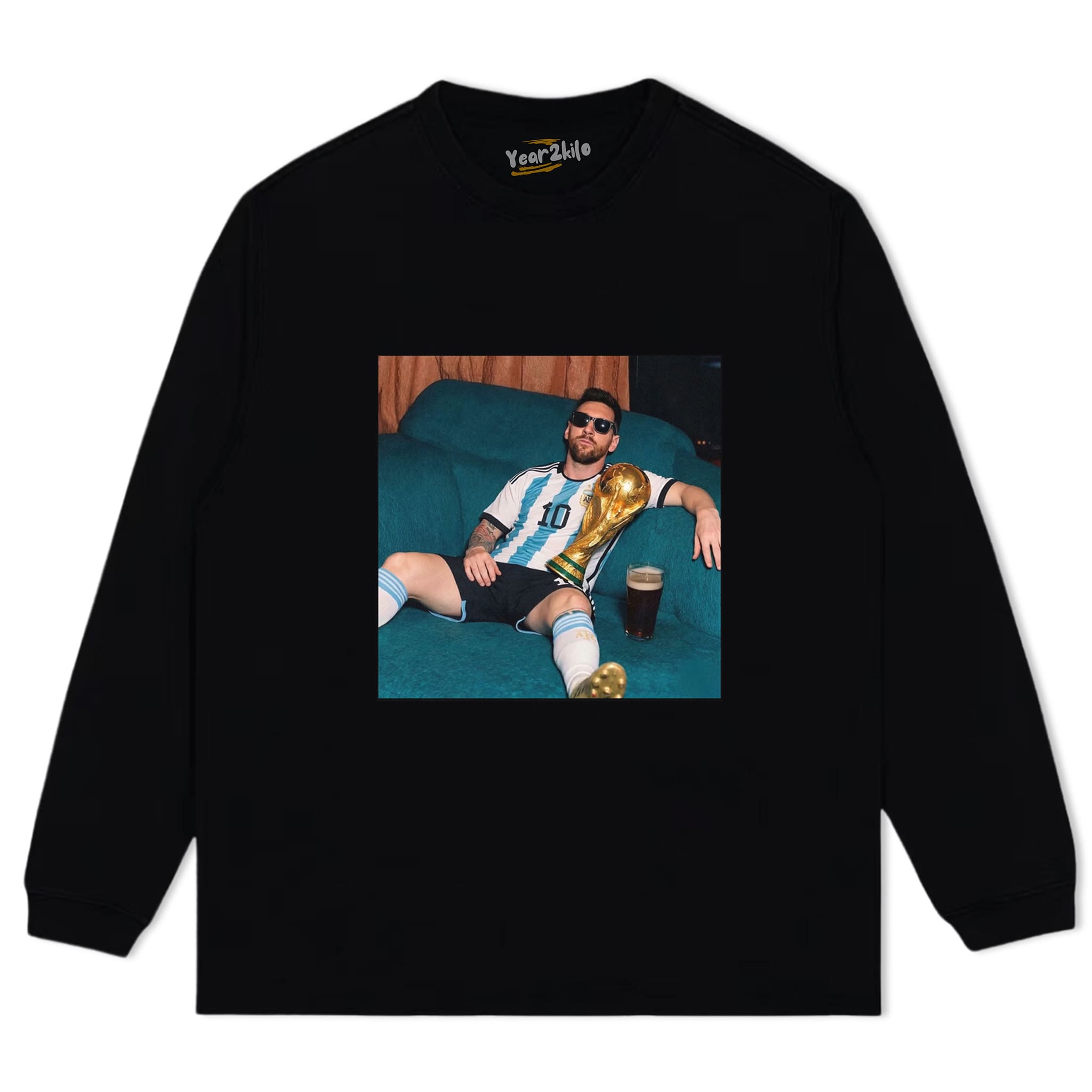 LOUNGING MESSI ARGENTINA FUNNY VINTAGE TANK TOP & TEE & LONG SLEEVE & LAYERED LS & HOODIE