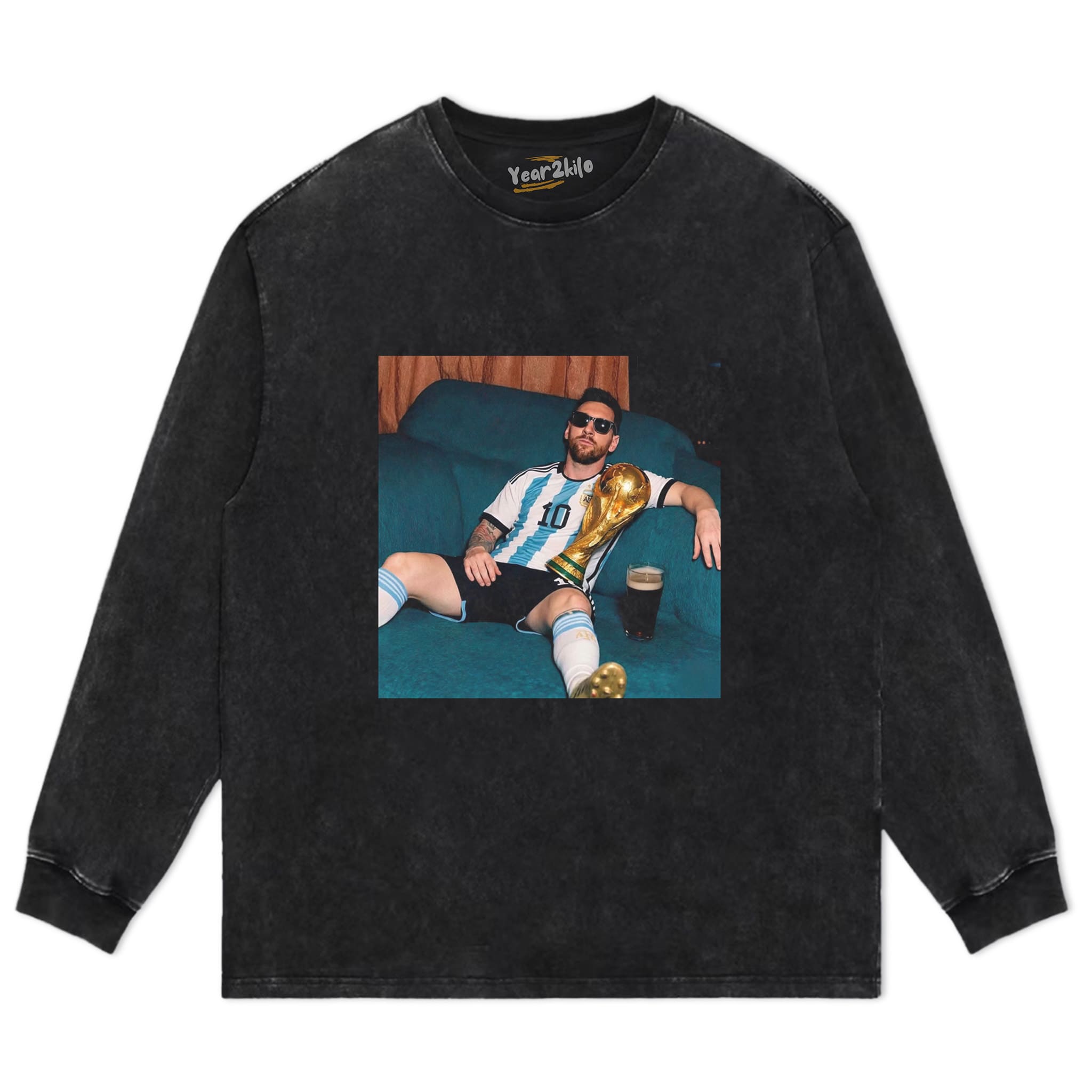 LOUNGING MESSI ARGENTINA FUNNY VINTAGE TANK TOP & TEE & LONG SLEEVE & LAYERED LS & HOODIE