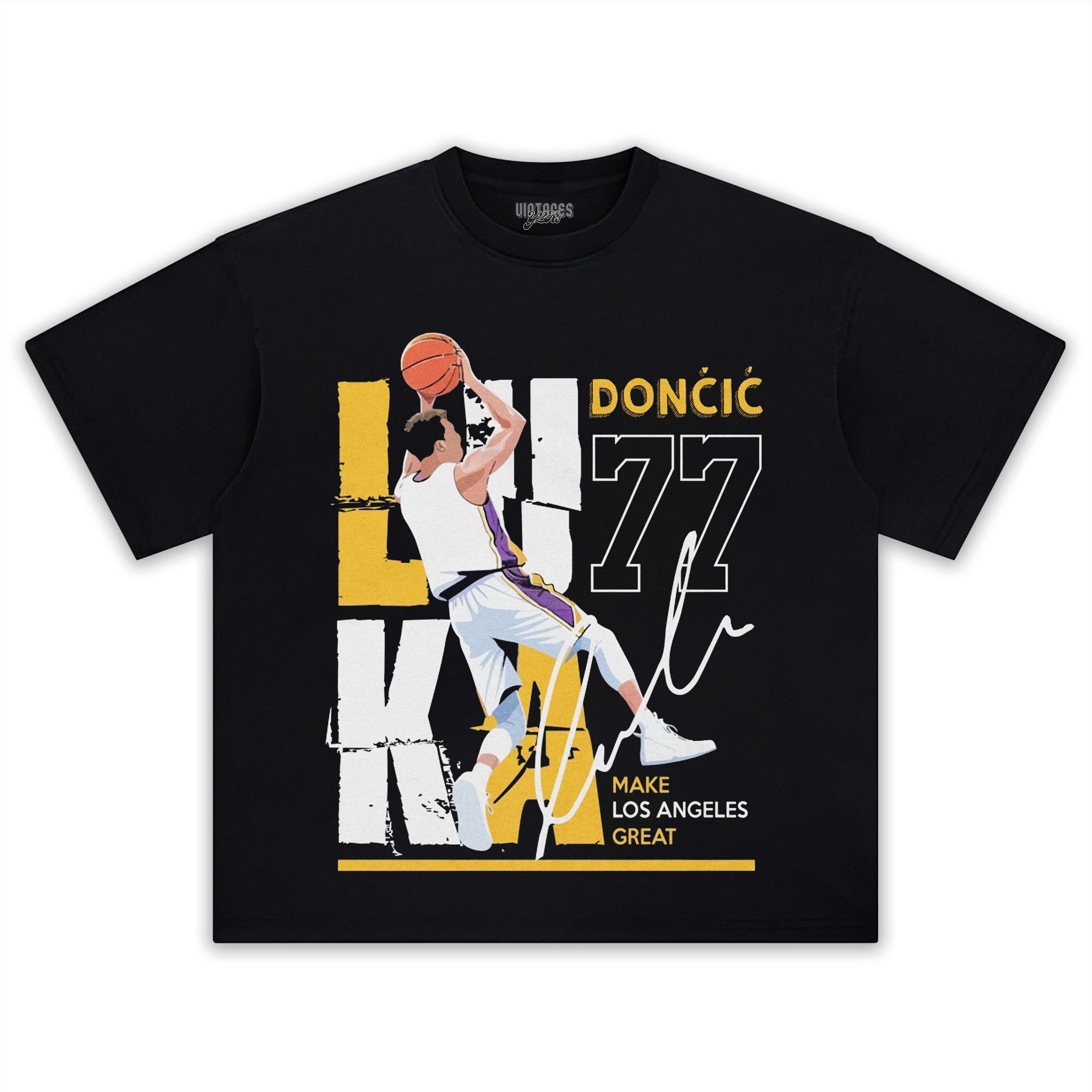 LUKA DONCIC & MAKE LOS ANGELES GREAT BASKETBALL TEE & LS & HOODIE