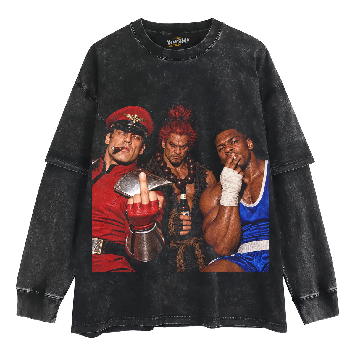 M. BISON - AKUMA - BALROG TANK TOP & TEE & LONG SLEEVE & LAYERED LS & HOODIE