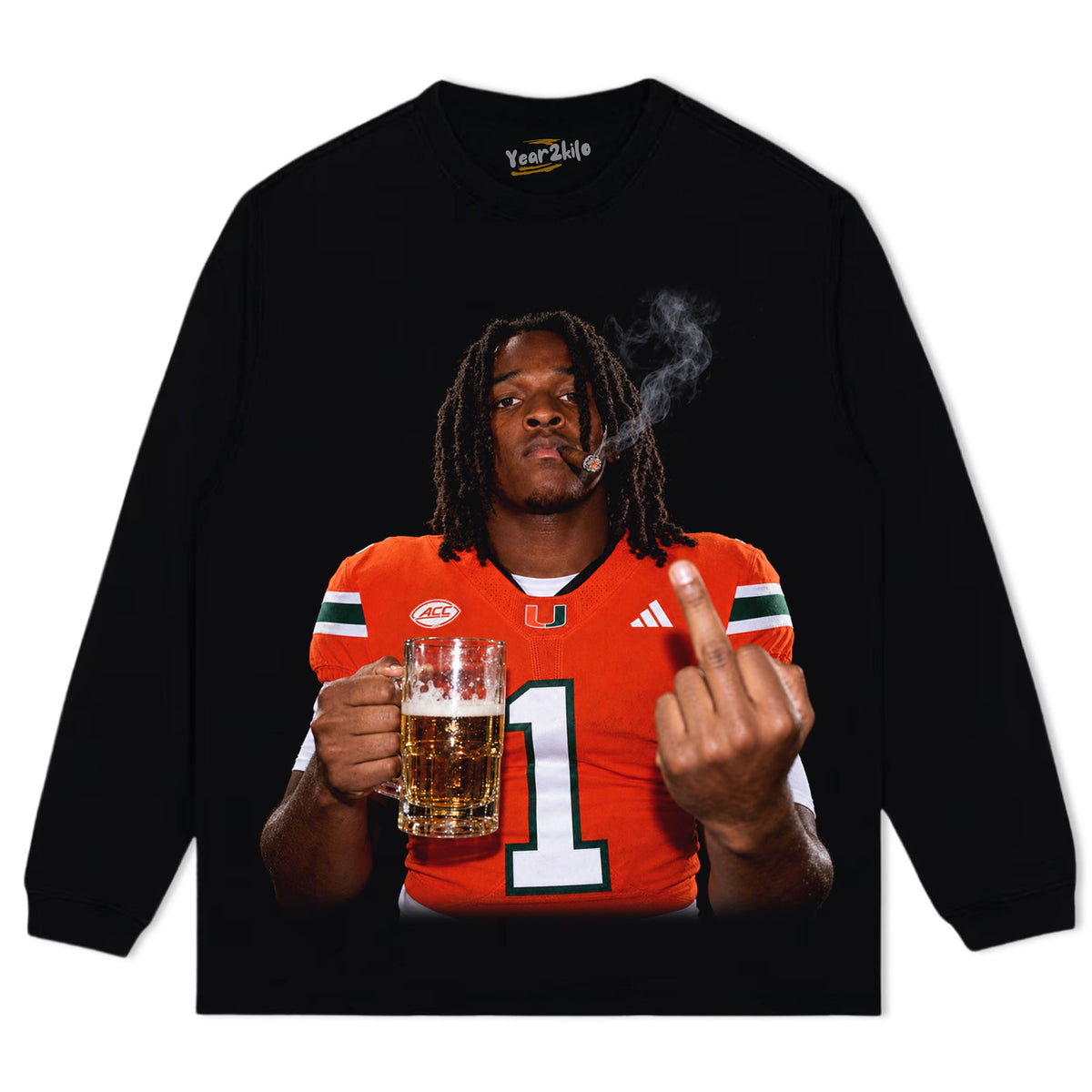 MALACHI TONEY - MIDDLE FINGER TANK TOP & TEE & LONG SLEEVE & LAYERED LS & HOODIE