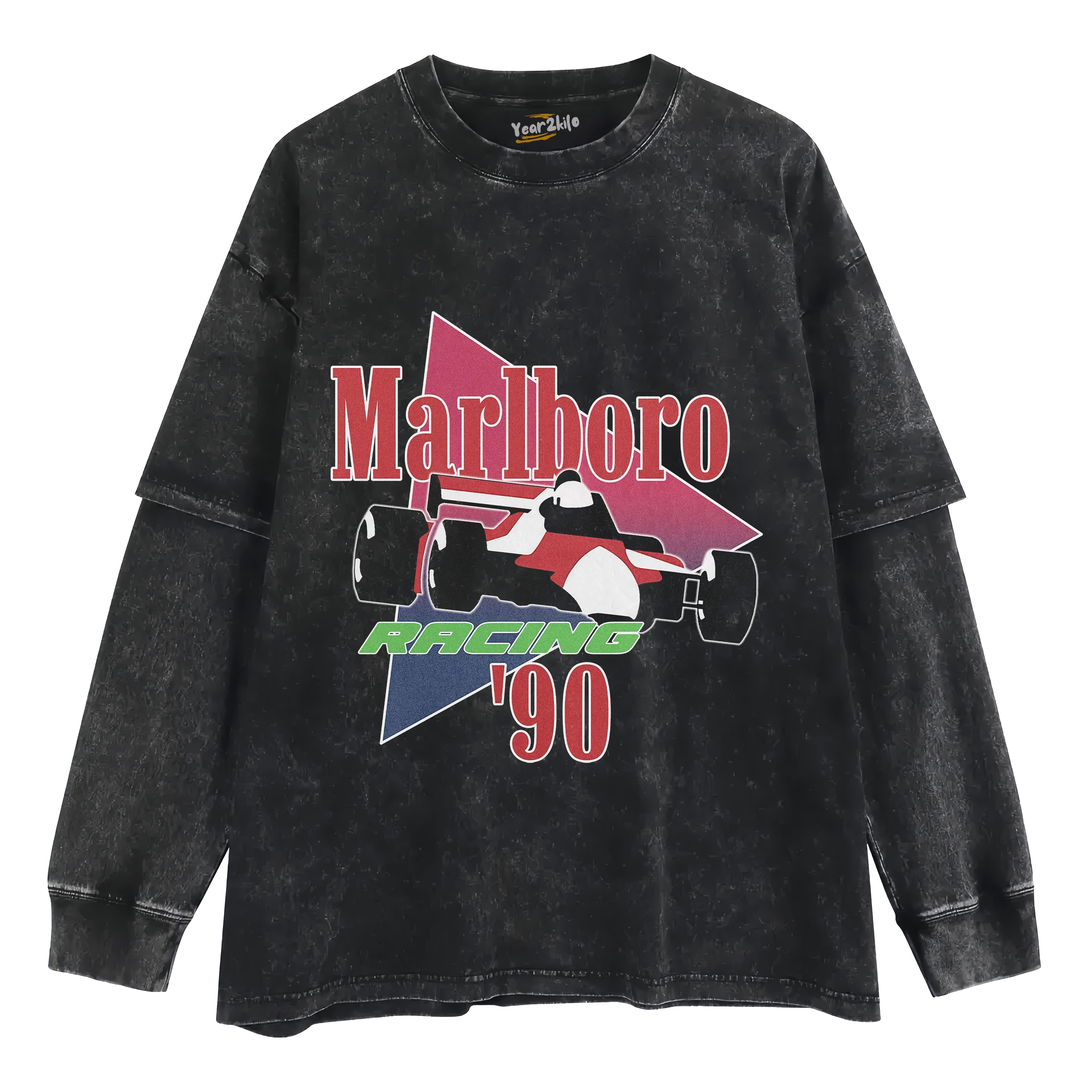 MARLBORO ‘90 RETRO RACING TANK TOP & TEE & LONG SLEEVE & LAYERED LS & HOODIE