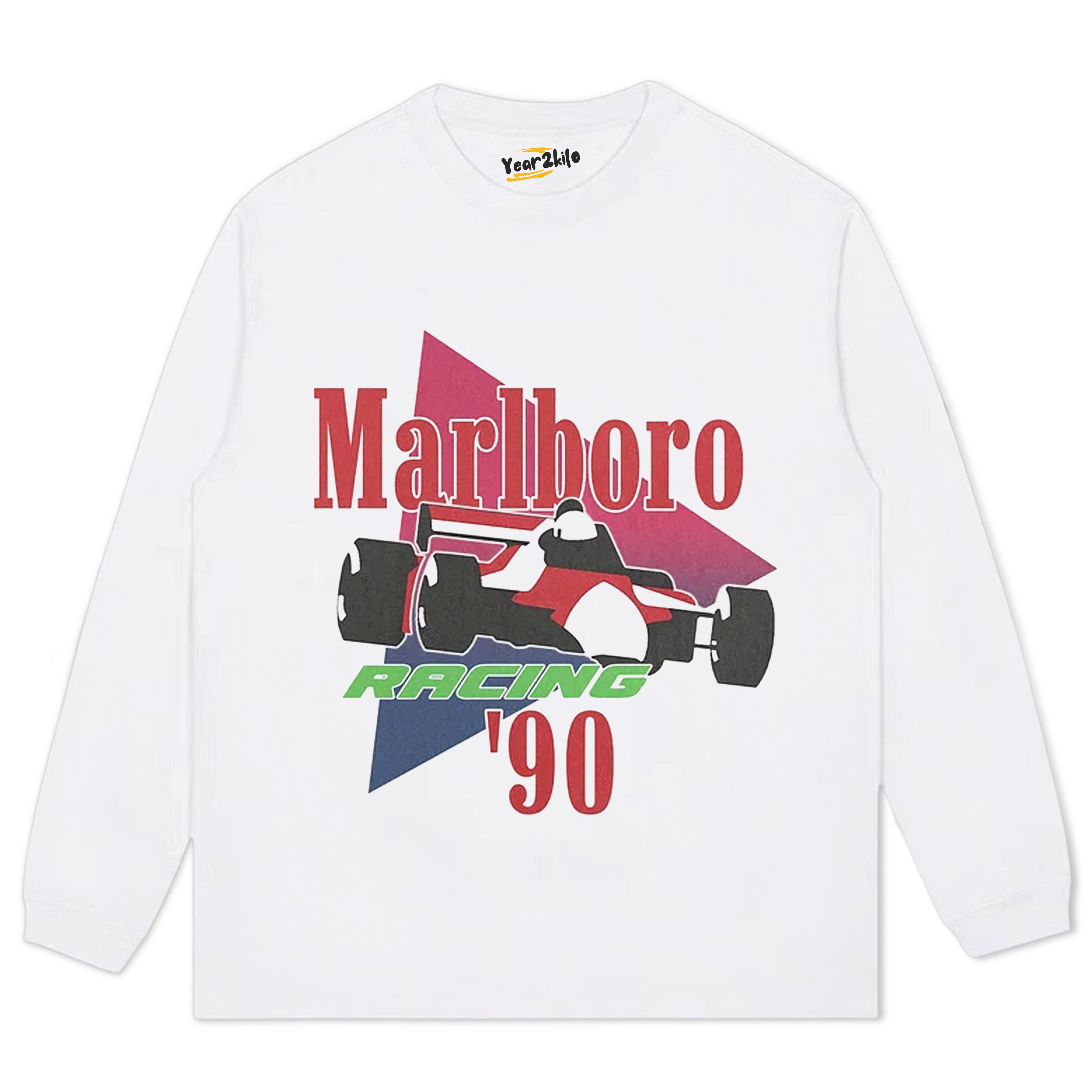 MARLBORO ‘90 RETRO RACING TANK TOP & TEE & LONG SLEEVE & LAYERED LS & HOODIE