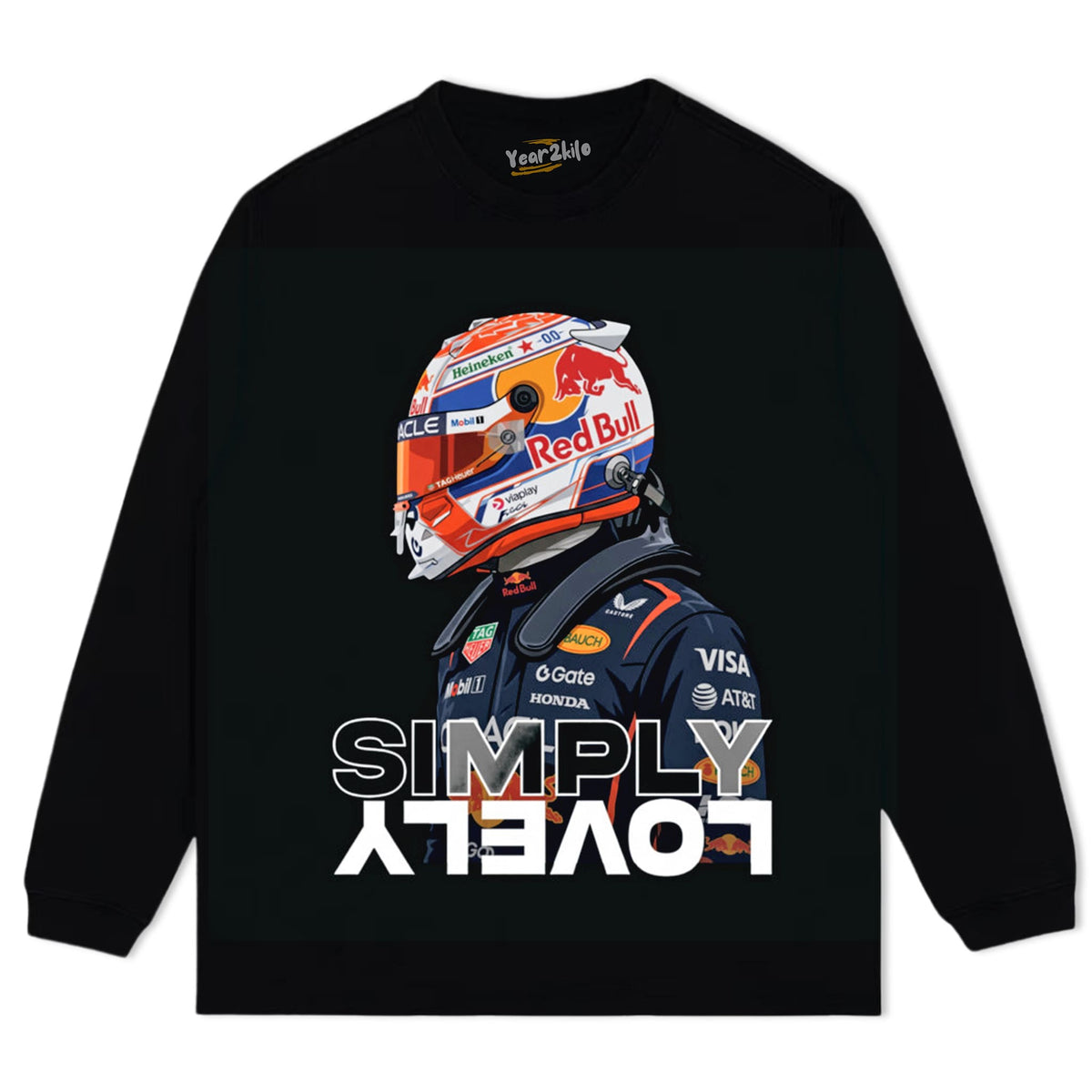 MAX VERSTAPPEN CARTOON RACER TANK TOP & TEE & LONG SLEEVE & LAYERED LS & HOODIE