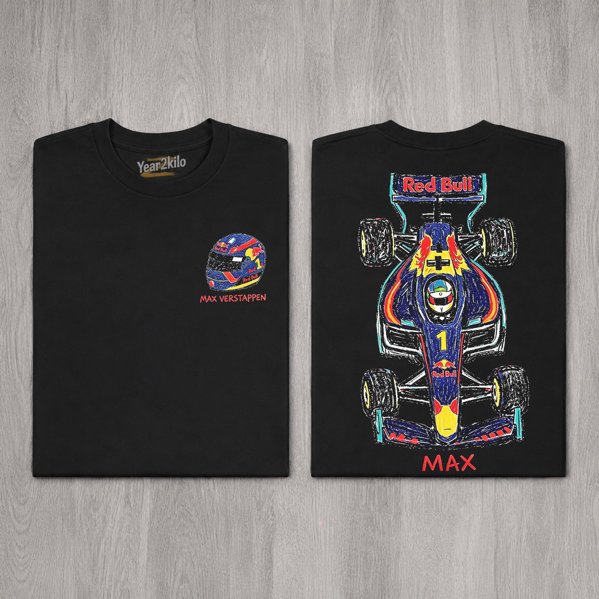 MAX VERSTAPPEN F1 RACING V3 TANK TOP & TEE & LONG SLEEVE & LAYERED LS & HOODIE