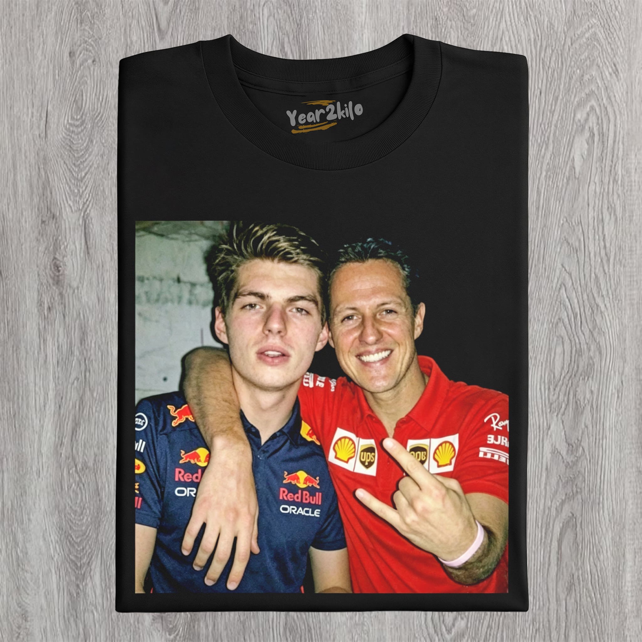 MAX VERSTAPPEN & MICHAEL SCHUMACHER F1 RACING TANK TOP & TEE & LONG SLEEVE & LAYERED LS & HOODIE