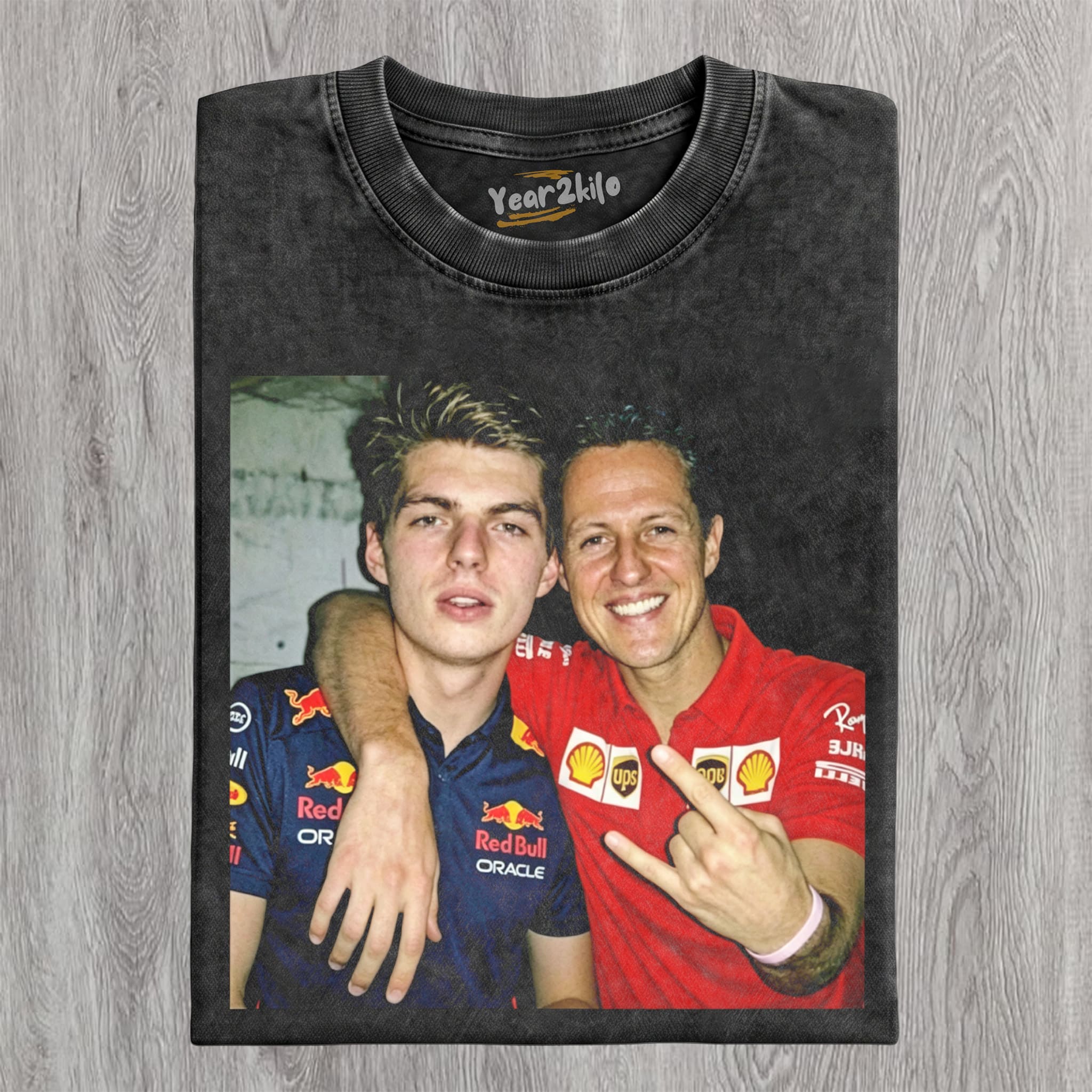 MAX VERSTAPPEN & MICHAEL SCHUMACHER F1 RACING TANK TOP & TEE & LONG SLEEVE & LAYERED LS & HOODIE