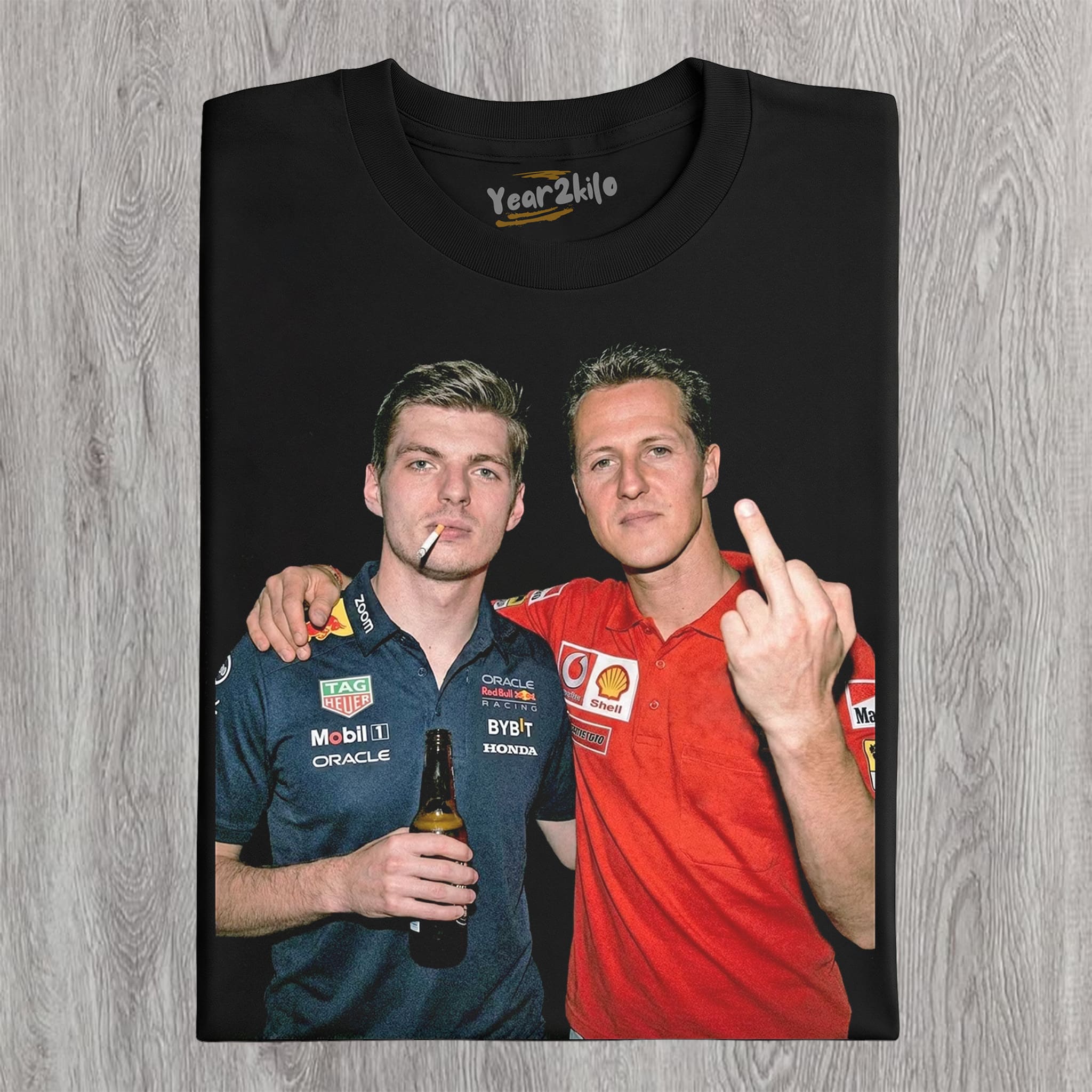 MAX VERSTAPPEN & MICHAEL SCHUMACHER F1 RACING V1 TANK TOP & TEE & LONG SLEEVE & LAYERED LS & HOODIE
