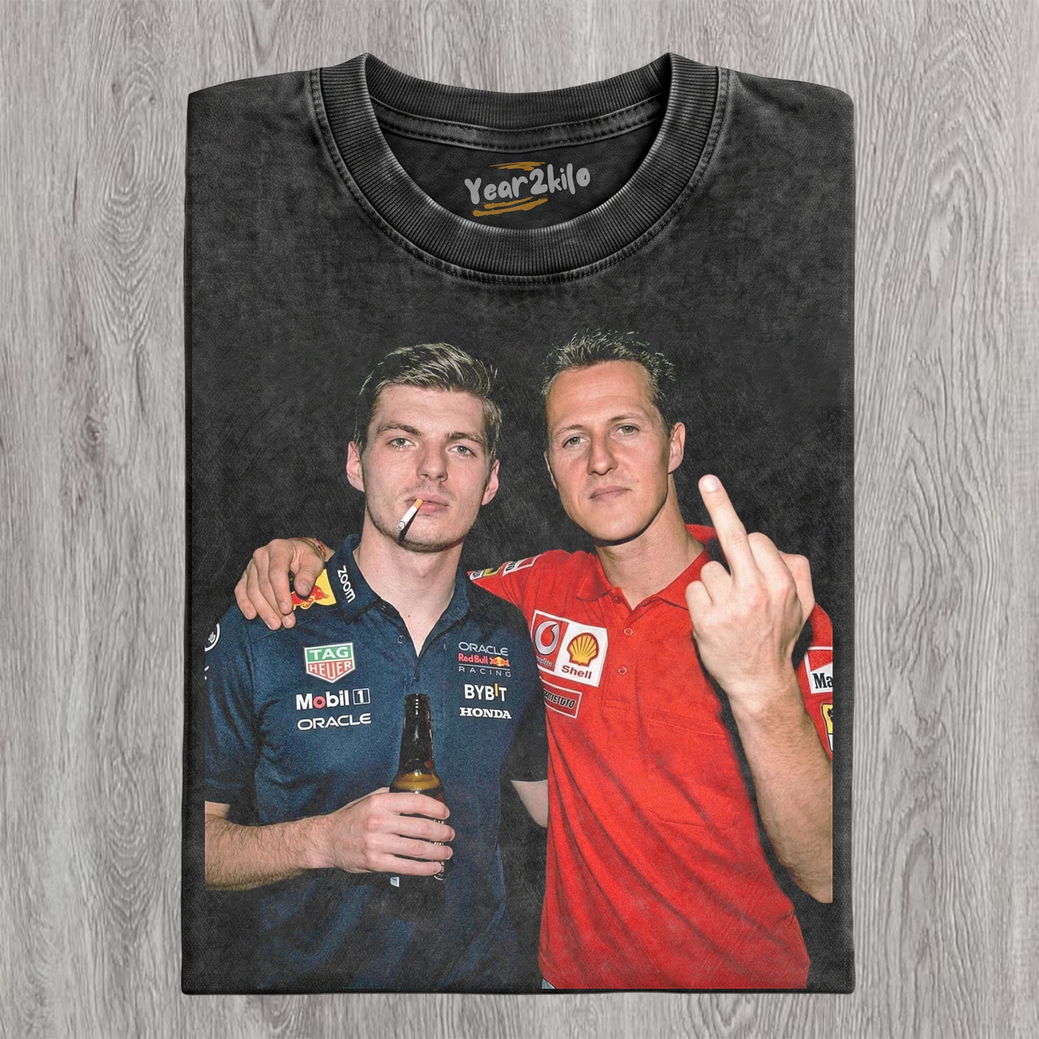 MAX VERSTAPPEN & MICHAEL SCHUMACHER F1 RACING V1 TANK TOP & TEE & LONG SLEEVE & LAYERED LS & HOODIE