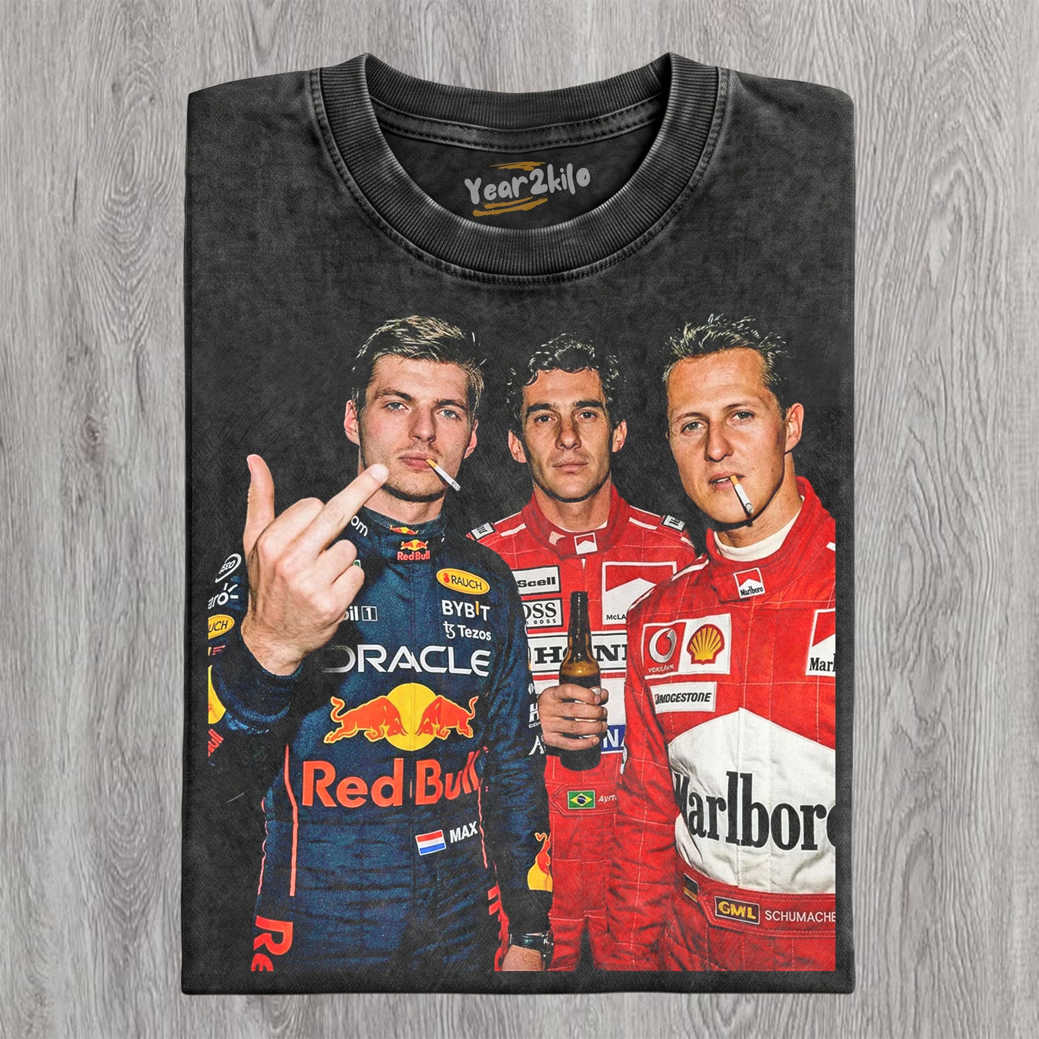 MAX VERSTAPPEN & MICHAEL SCHUMACHER & SENNA F1 RACING TANK TOP & TEE & LONG SLEEVE & LAYERED LS & HOODIE
