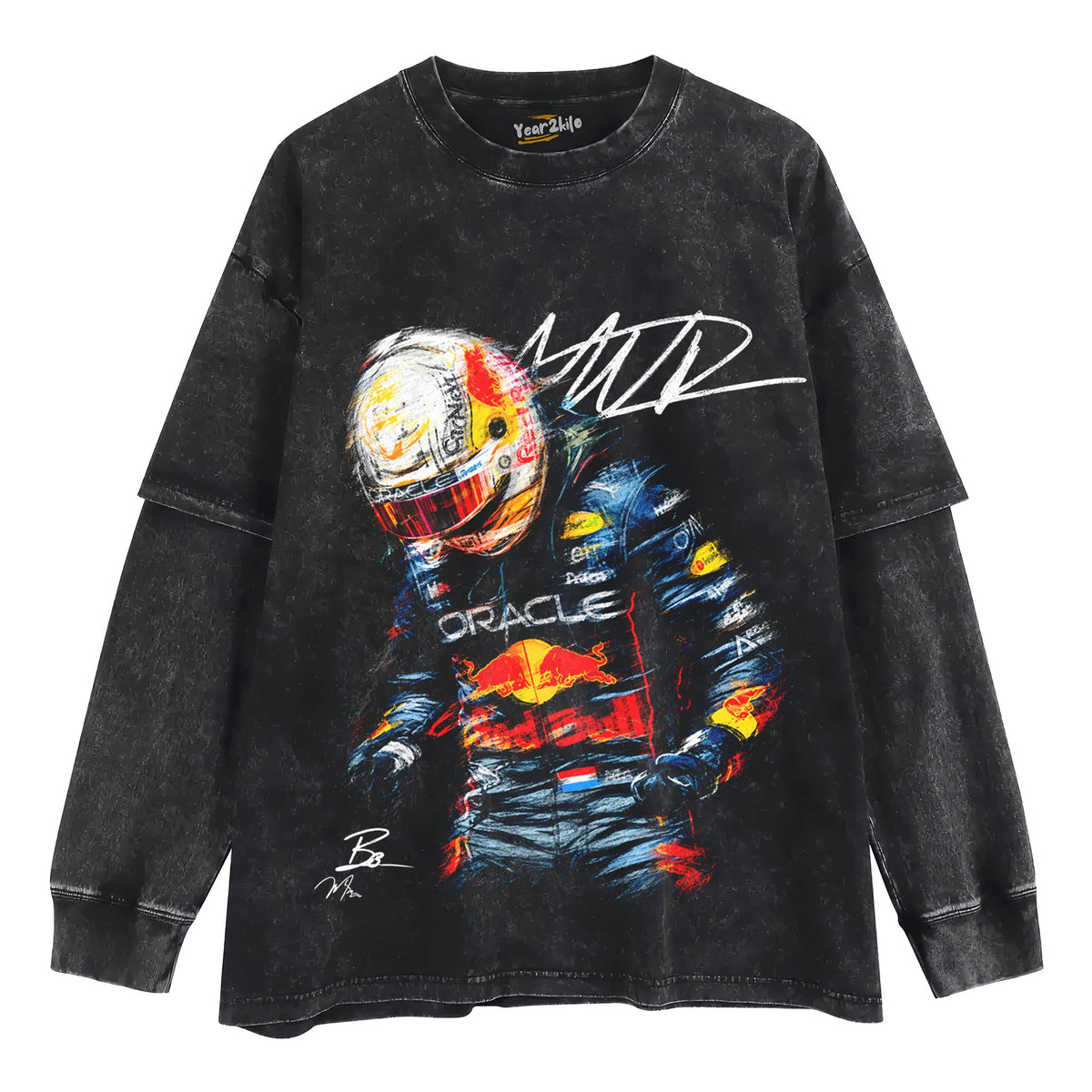 MAX VERSTAPPEN - VINTAGE V2 TANK TOP & TEE & LONG SLEEVE & LAYERED LS & HOODIE