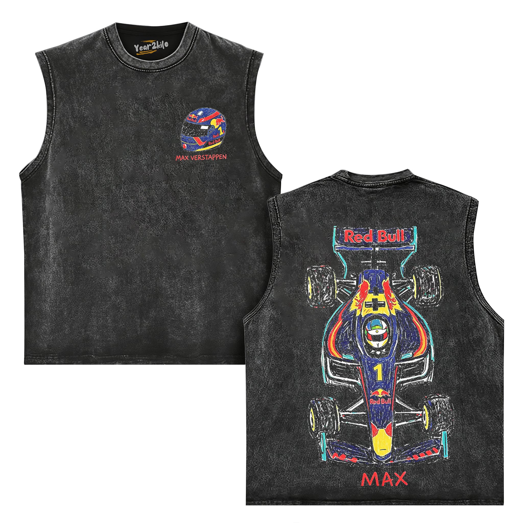 MAX VERSTAPPEN F1 RACING V3 TANK TOP & TEE & LONG SLEEVE & LAYERED LS & HOODIE