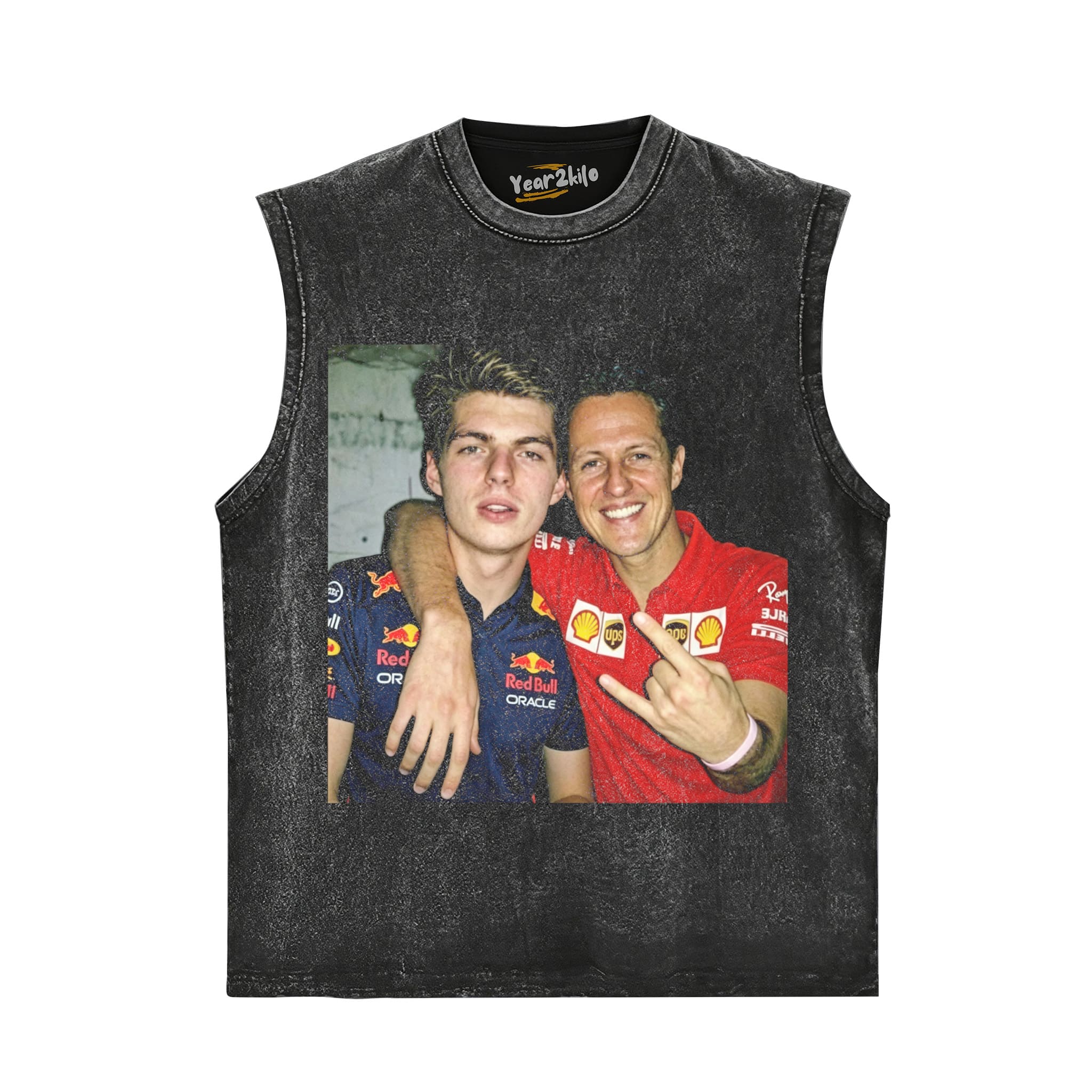 MAX VERSTAPPEN & MICHAEL SCHUMACHER F1 RACING TANK TOP & TEE & LONG SLEEVE & LAYERED LS & HOODIE