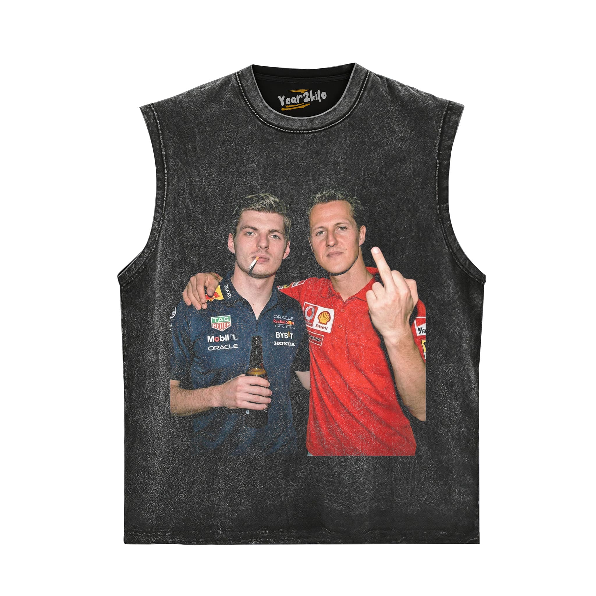 MAX VERSTAPPEN & MICHAEL SCHUMACHER F1 RACING V1 TANK TOP & TEE & LONG SLEEVE & LAYERED LS & HOODIE