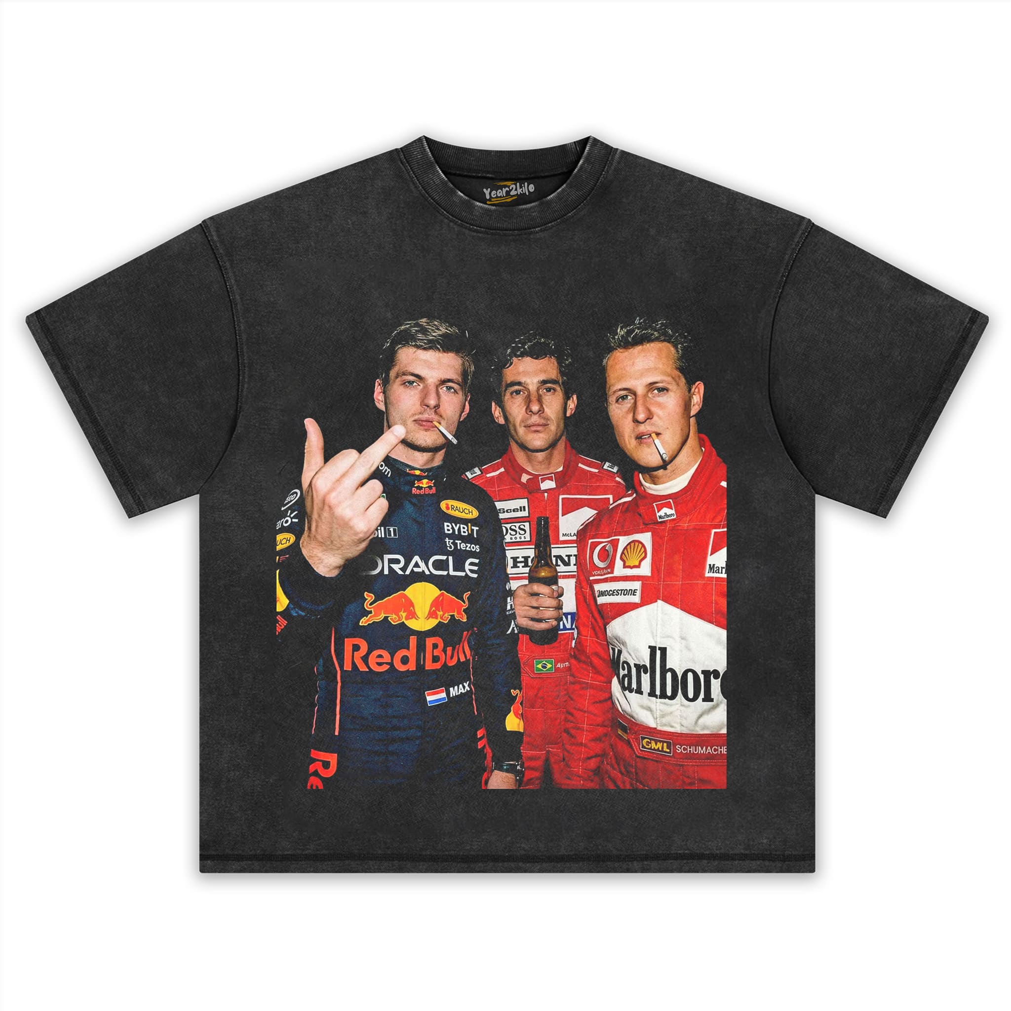 MAX VERSTAPPEN & MICHAEL SCHUMACHER & SENNA F1 RACING TANK TOP & TEE & LONG SLEEVE & LAYERED LS & HOODIE