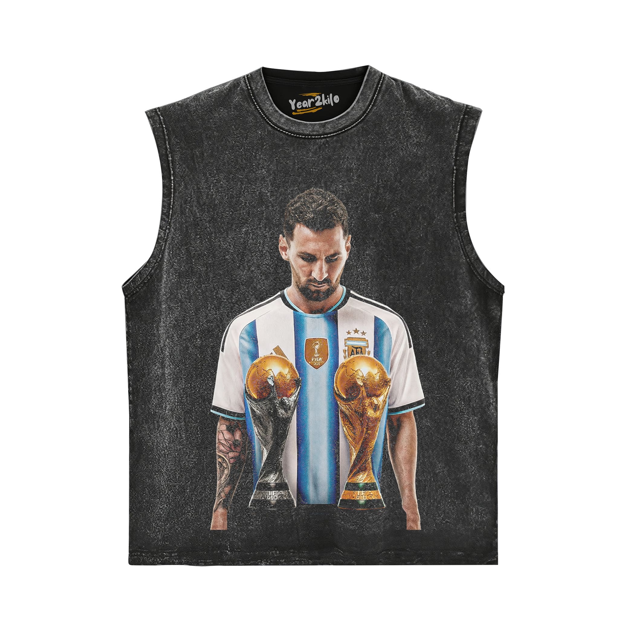 MESSI - FIFA WORLD CUP TROPHY TANK TOP & TEE & LONG SLEEVE & LAYERED LS & HOODIE