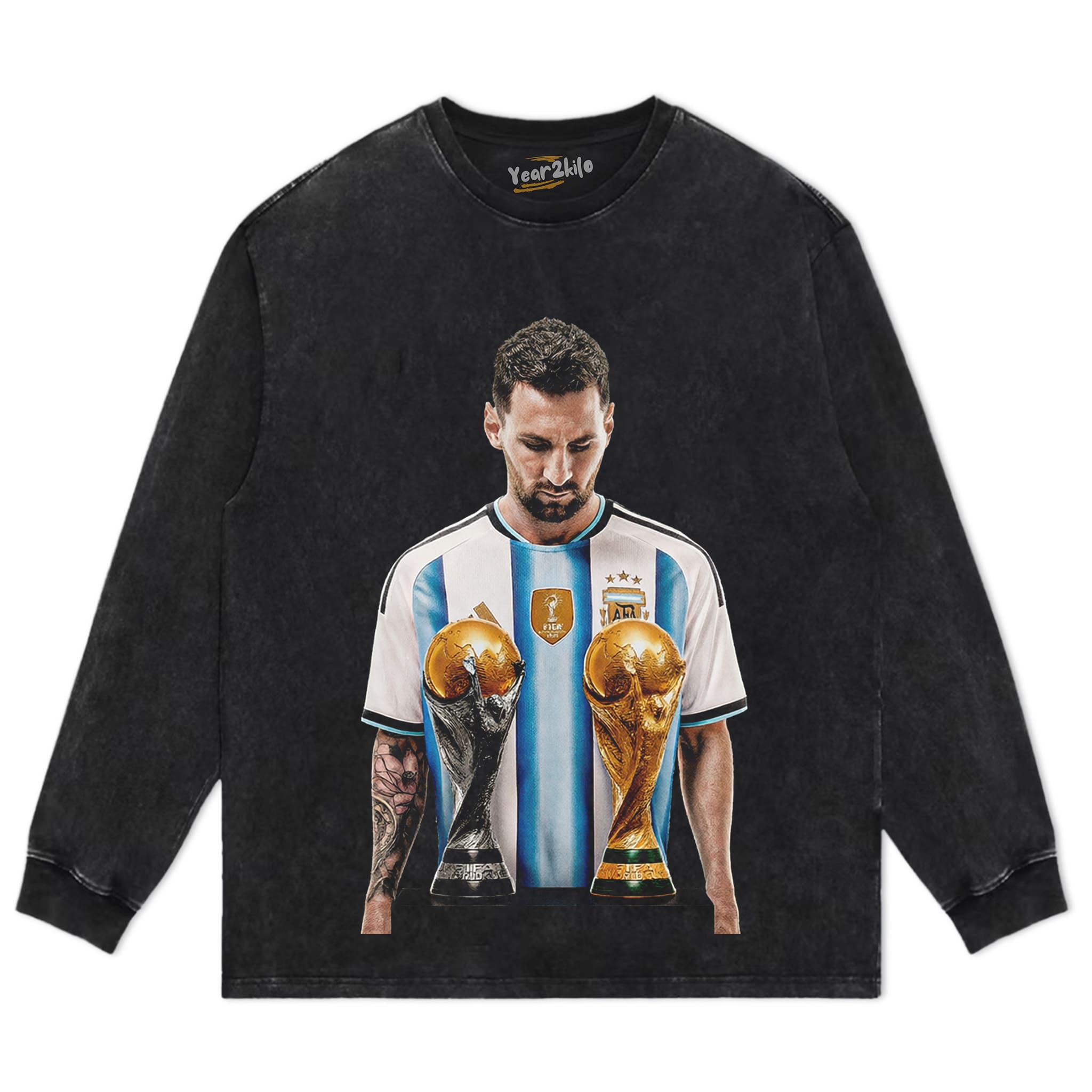 MESSI - FIFA WORLD CUP TROPHY TANK TOP & TEE & LONG SLEEVE & LAYERED LS & HOODIE