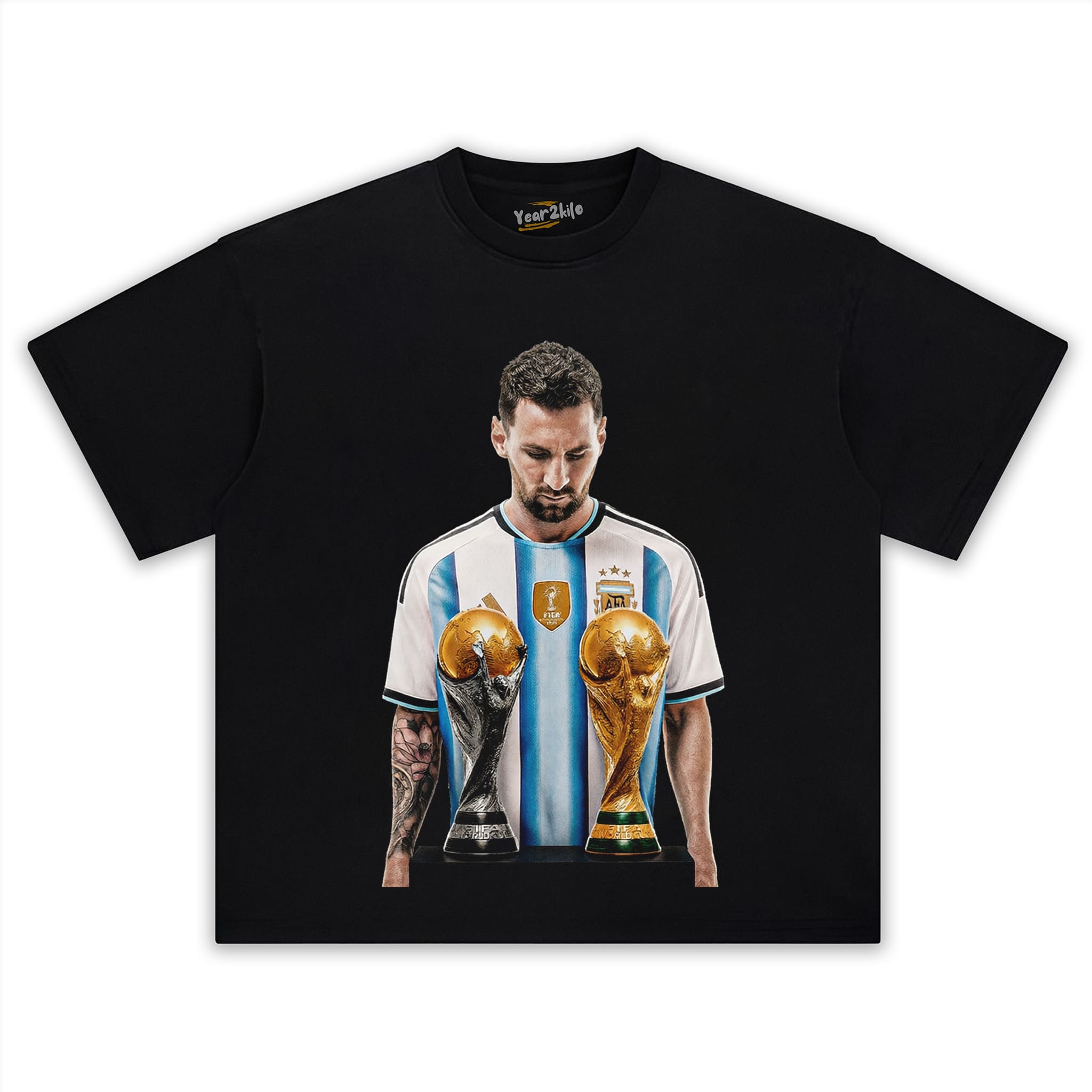 MESSI - FIFA WORLD CUP TROPHY TANK TOP & TEE & LONG SLEEVE & LAYERED LS & HOODIE