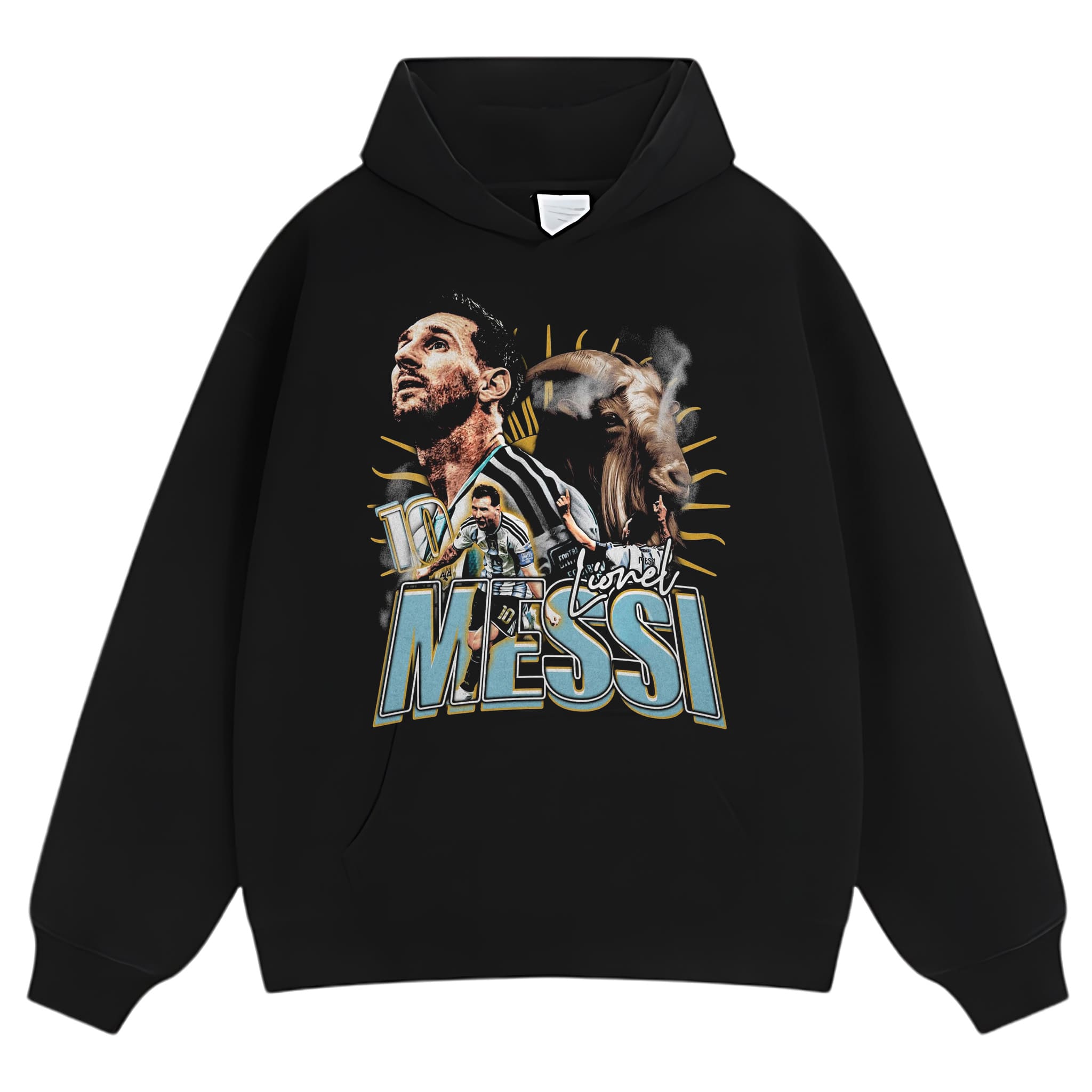 MESSI - GOAT TANK TOP & TEE & LONG SLEEVE & LAYERED LS & HOODIE