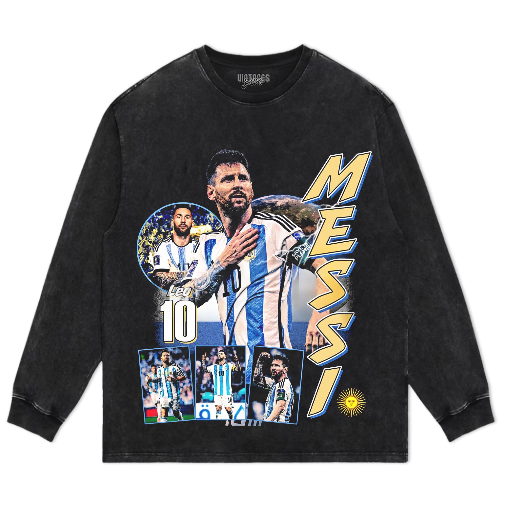 MESSI - GOAT V3 TANK TOP & TEE & LONG SLEEVE & LAYERED LS & HOODIE
