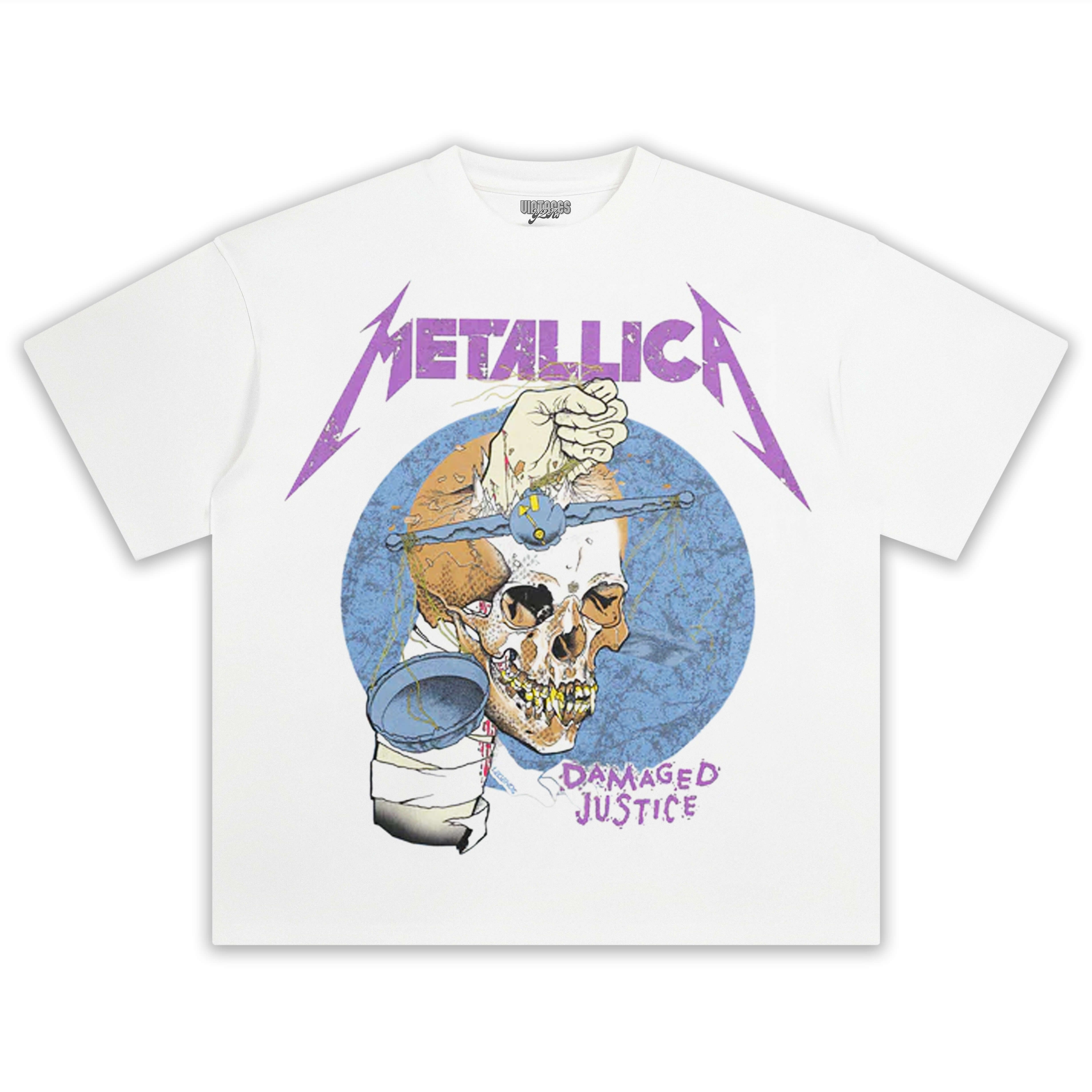 METALLICA DAMAGED JUSTICE TEE & LS & HOODIE