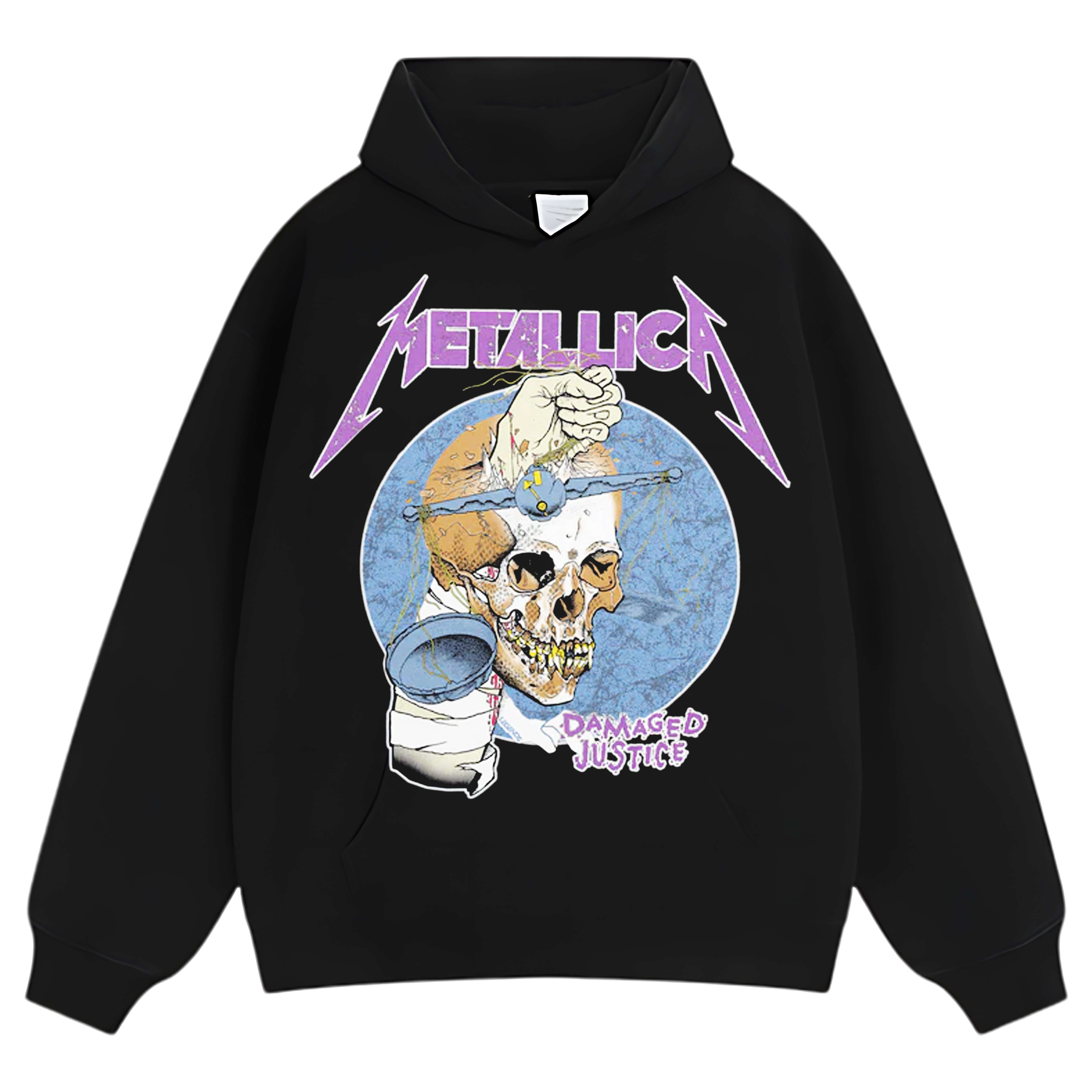 METALLICA DAMAGED JUSTICE TEE & LS & HOODIE