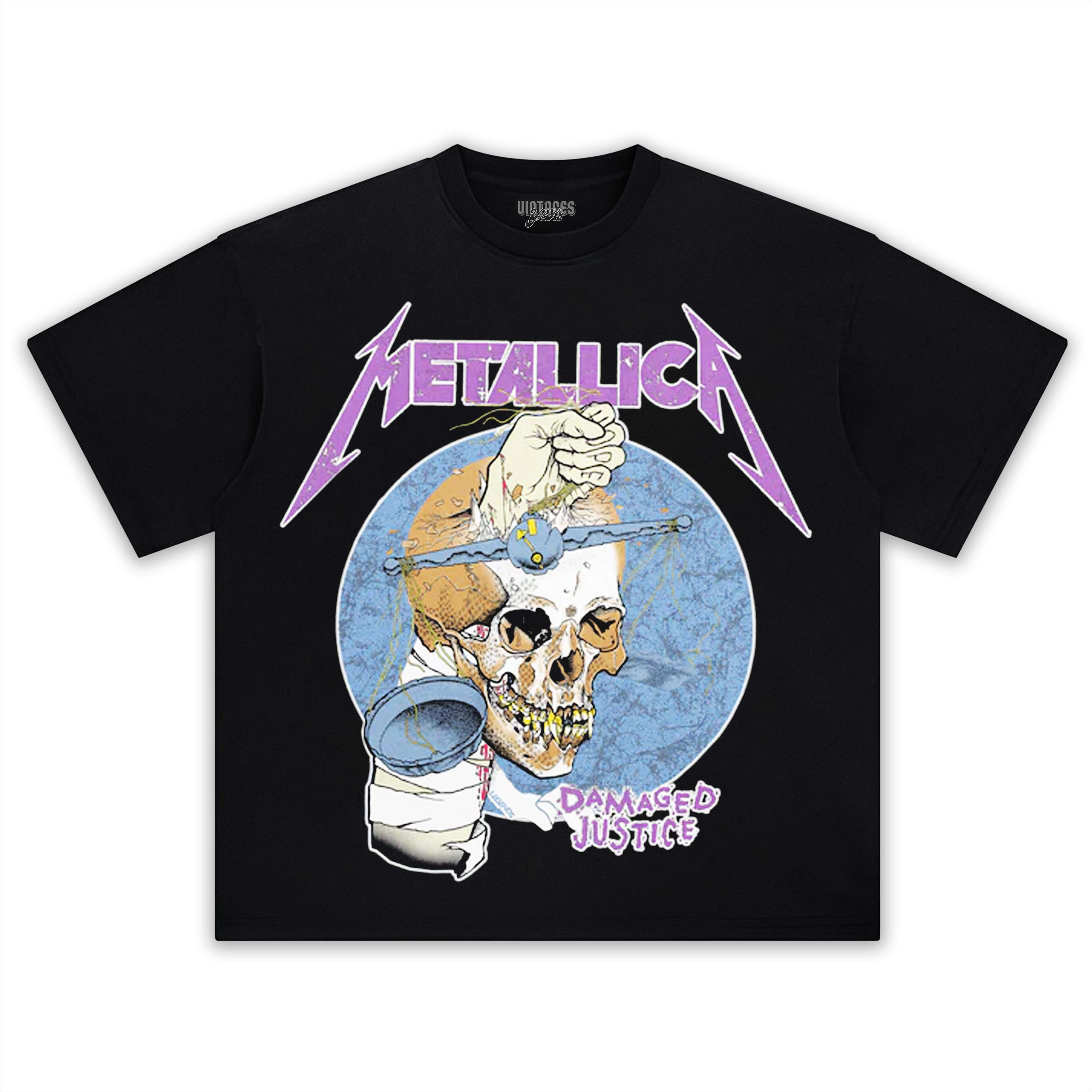 METALLICA DAMAGED JUSTICE TEE & LS & HOODIE