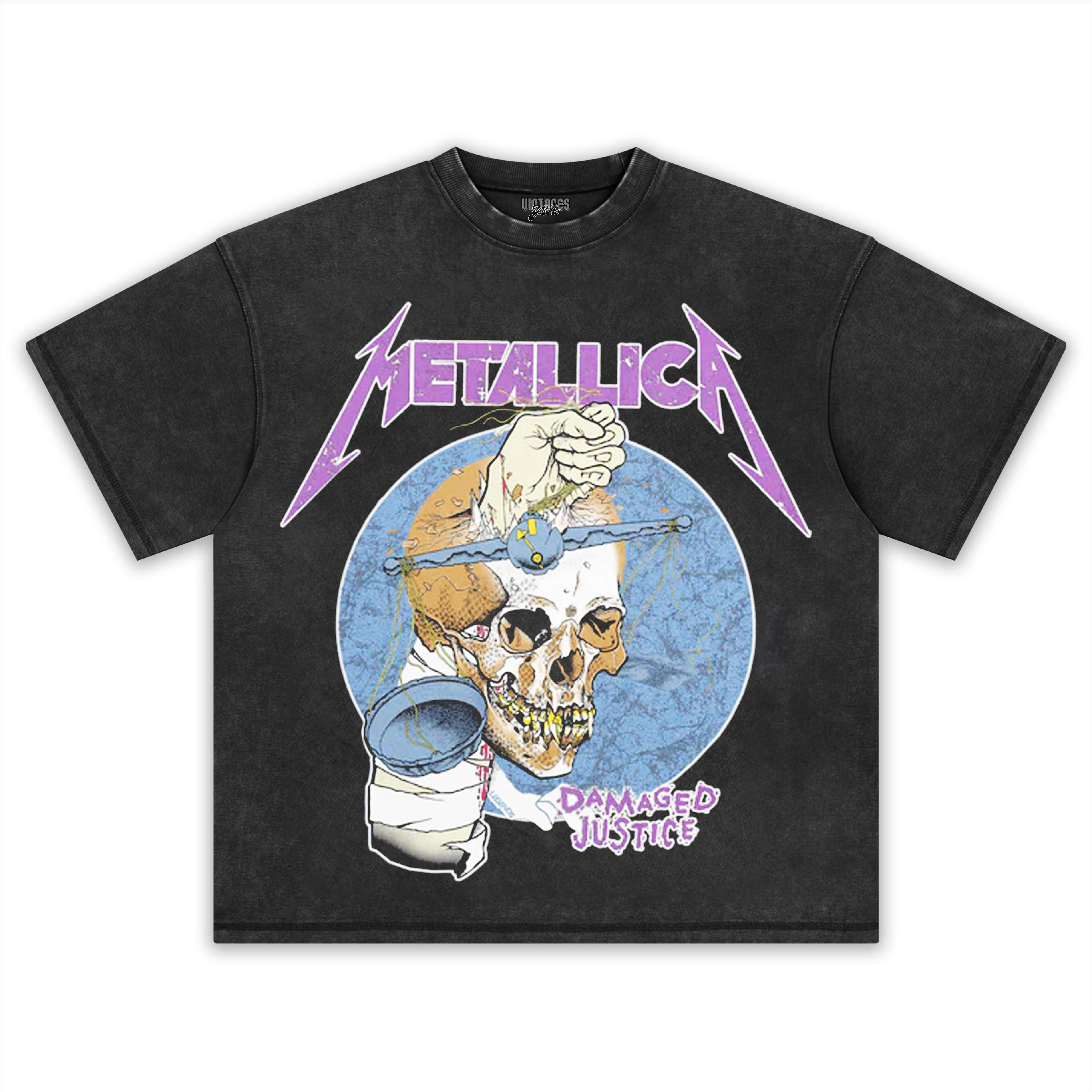 METALLICA DAMAGED JUSTICE TEE & LS & HOODIE