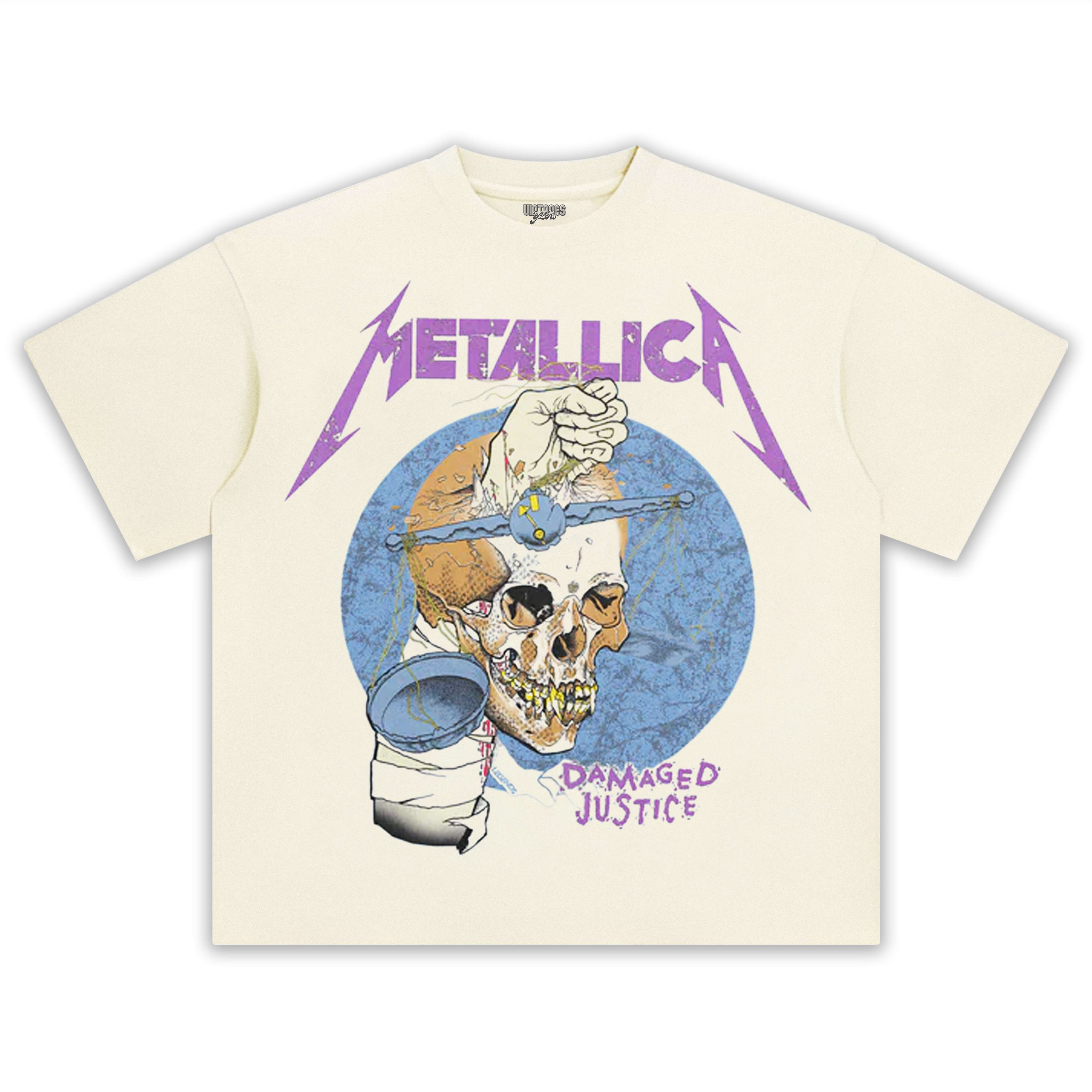 METALLICA DAMAGED JUSTICE TEE & LS & HOODIE