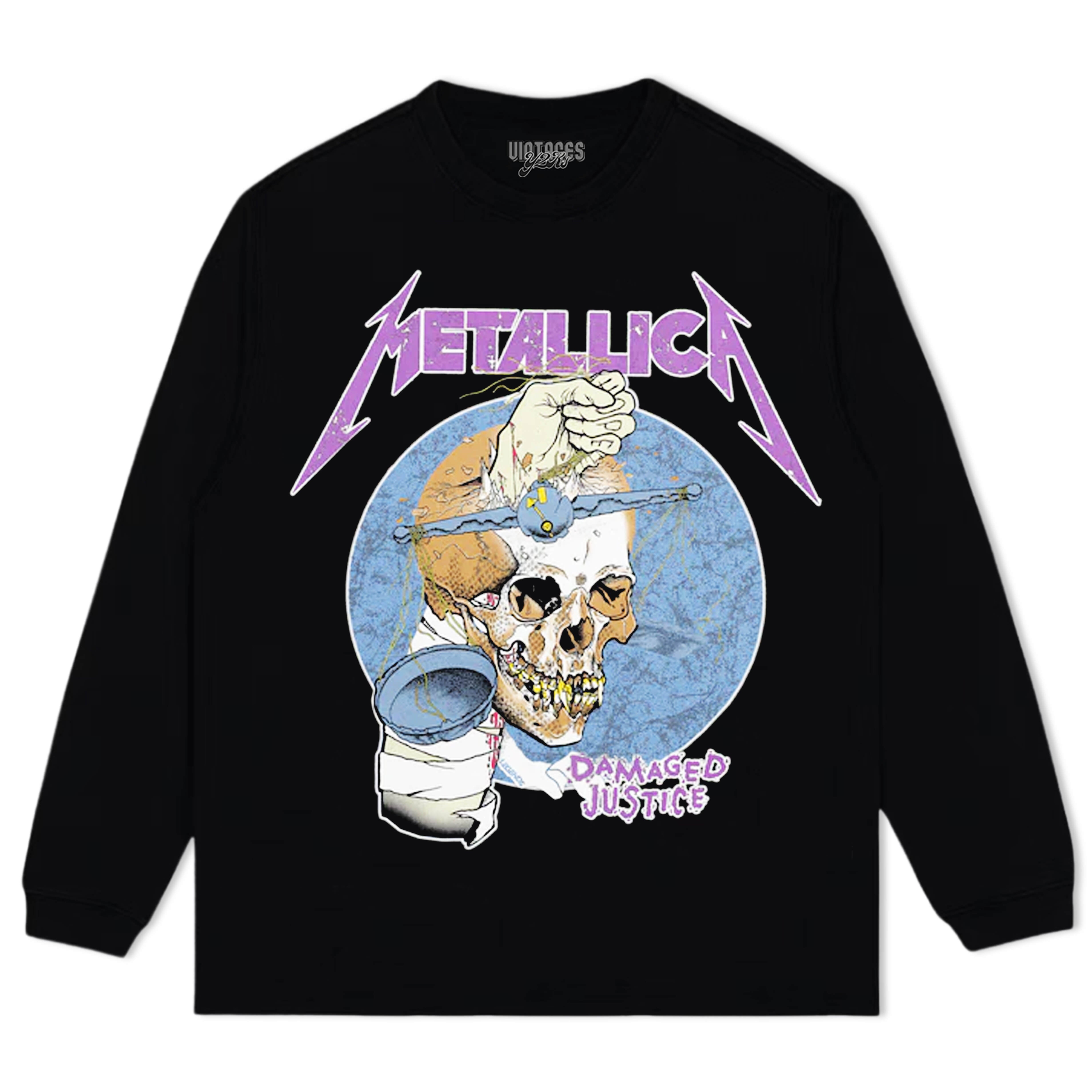 METALLICA DAMAGED JUSTICE TEE & LS & HOODIE