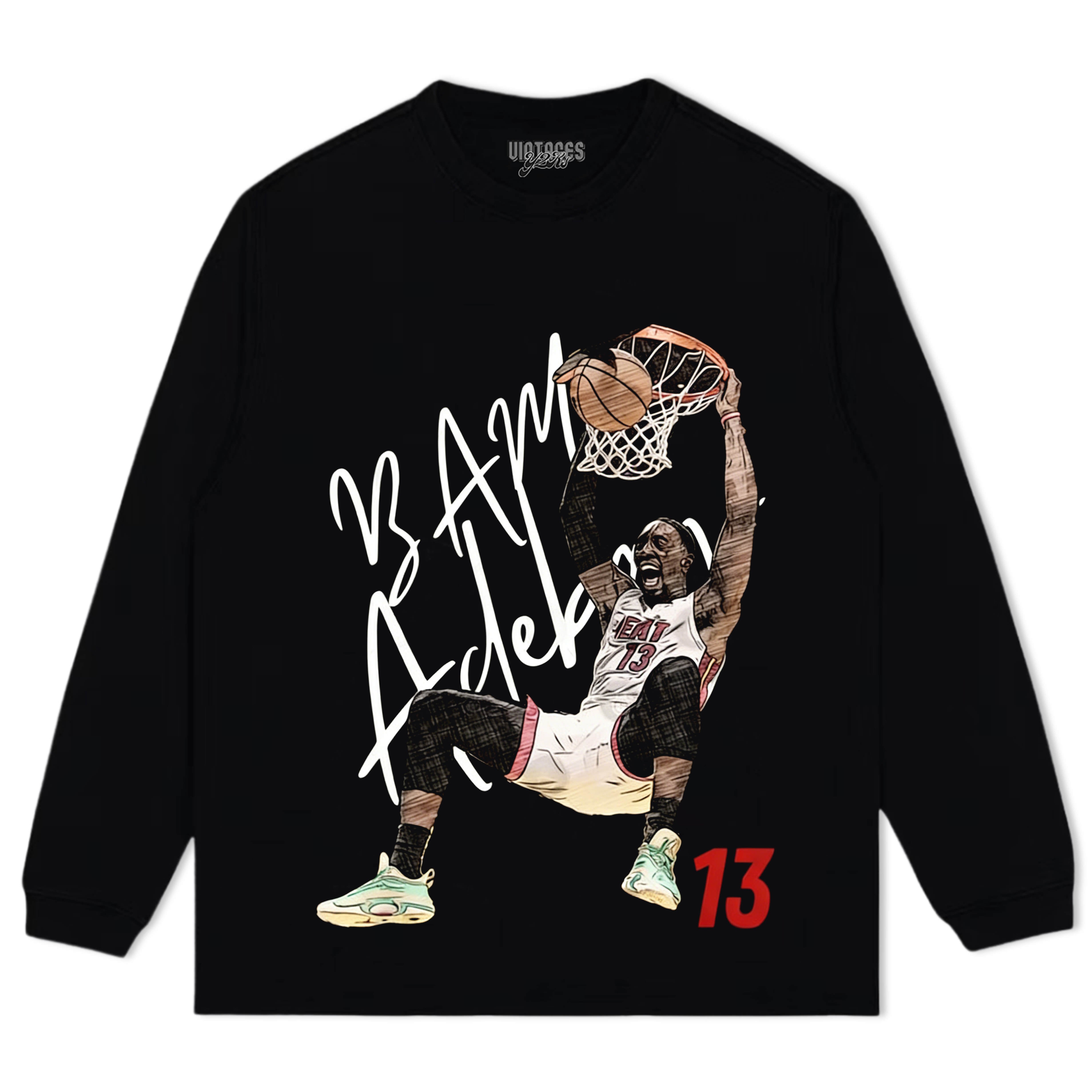 MIAMI BAM ADEBAYO #13 DUNK BASKETBALL CARTOON TEE & LS & HOODIE