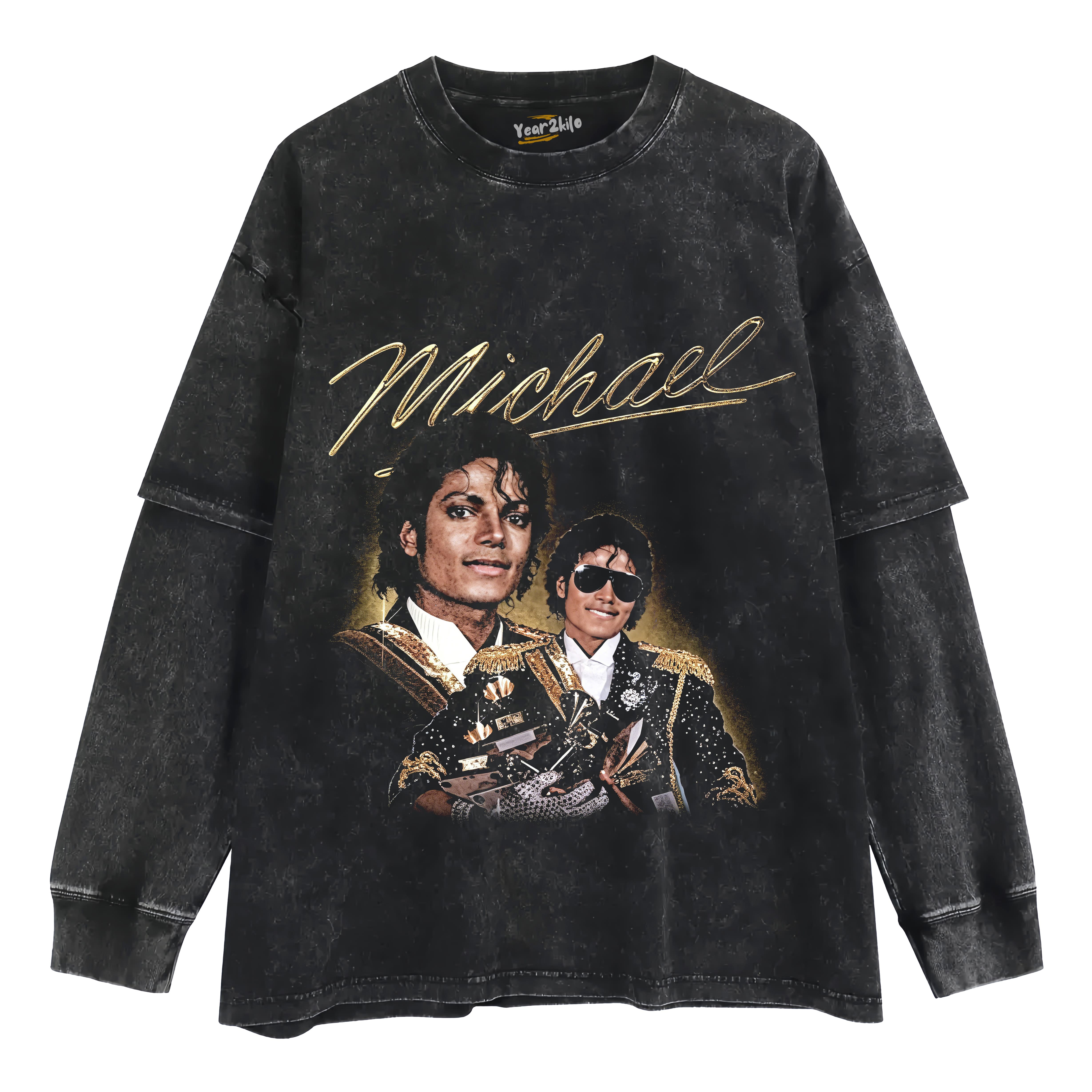 MICHAEL JACKSON KING OF POP V2 TANK TOP & TEE & LONG SLEEVE & LAYERED LS & HOODIE