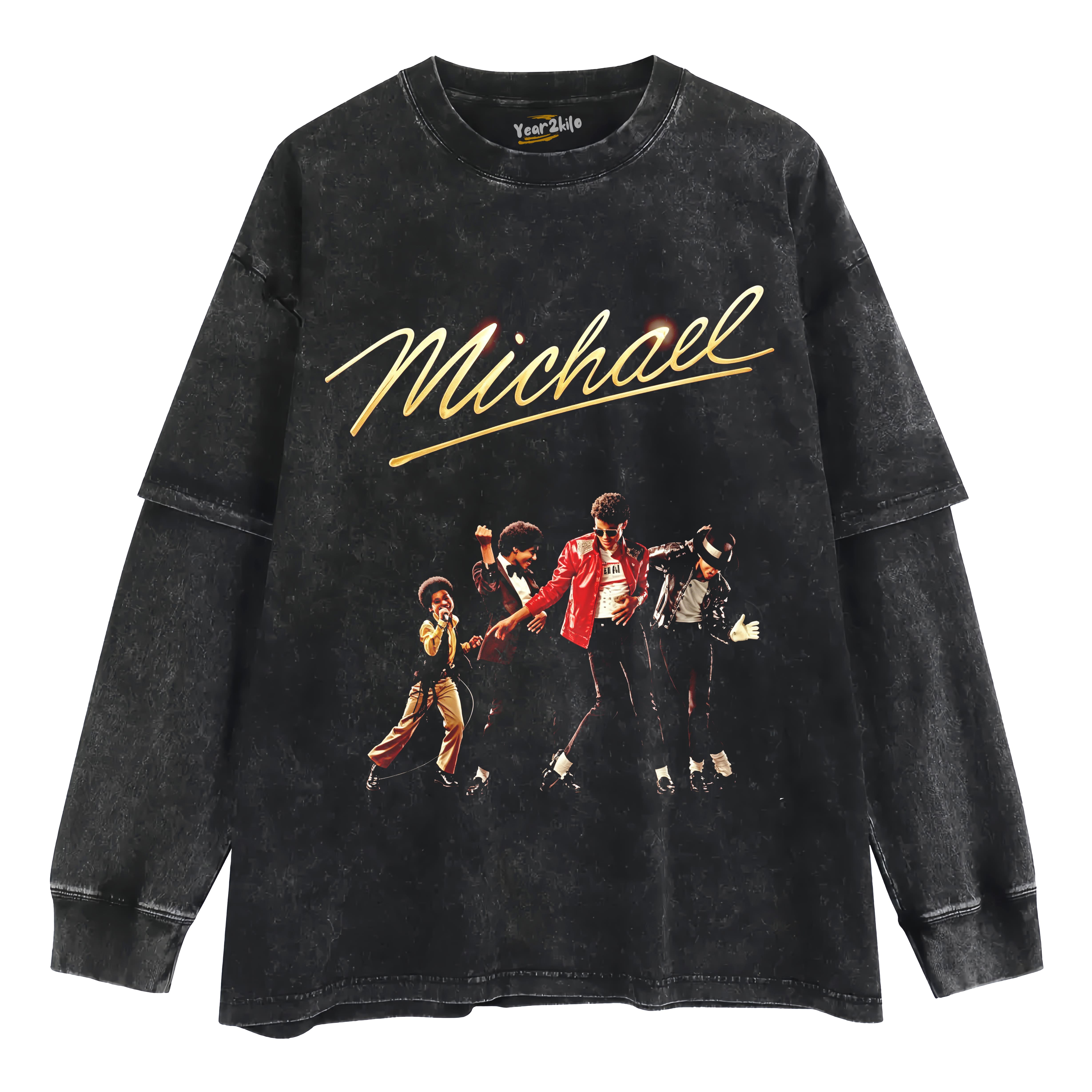 MICHAEL JACKSON KING OF POP V4 TANK TOP & TEE & LONG SLEEVE & LAYERED LS & HOODIE