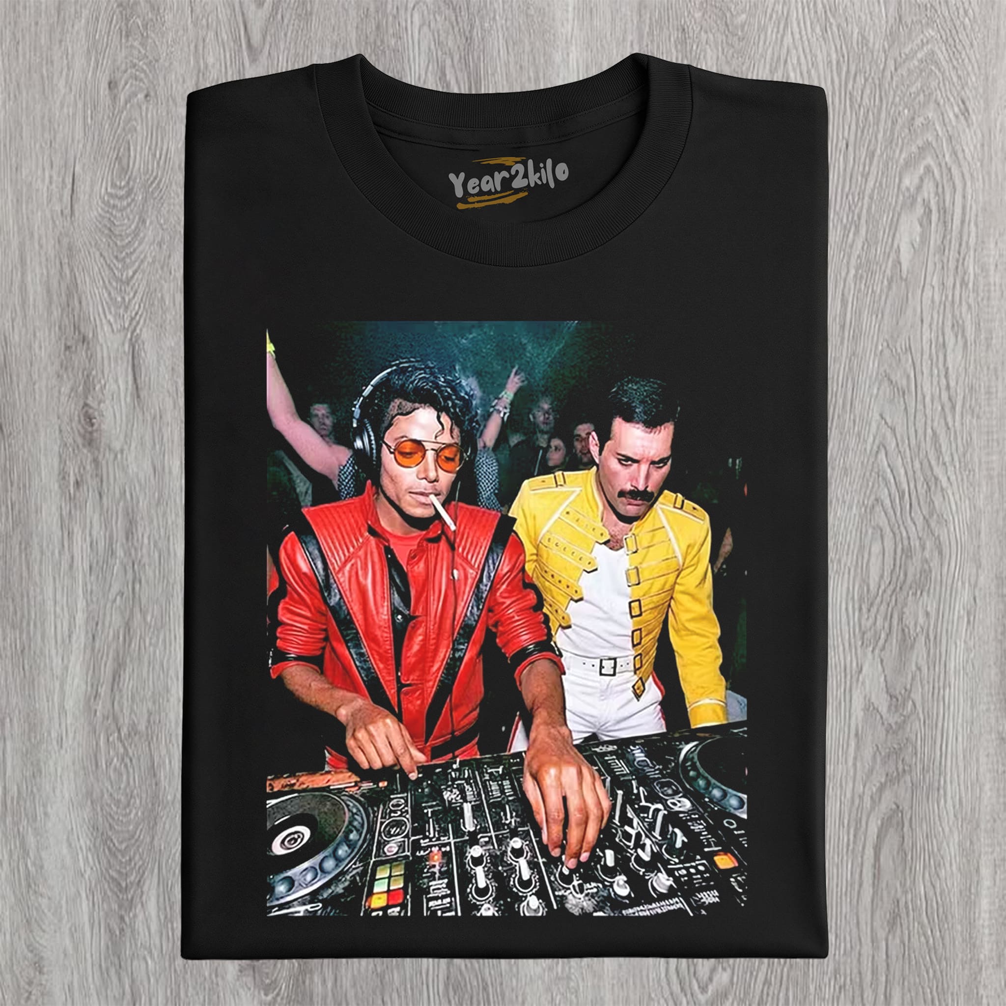 MICHAEL JACKSON & FREDDIE MERCURY TANK TOP & TEE & LONG SLEEVE & LAYERED LS & HOODIE