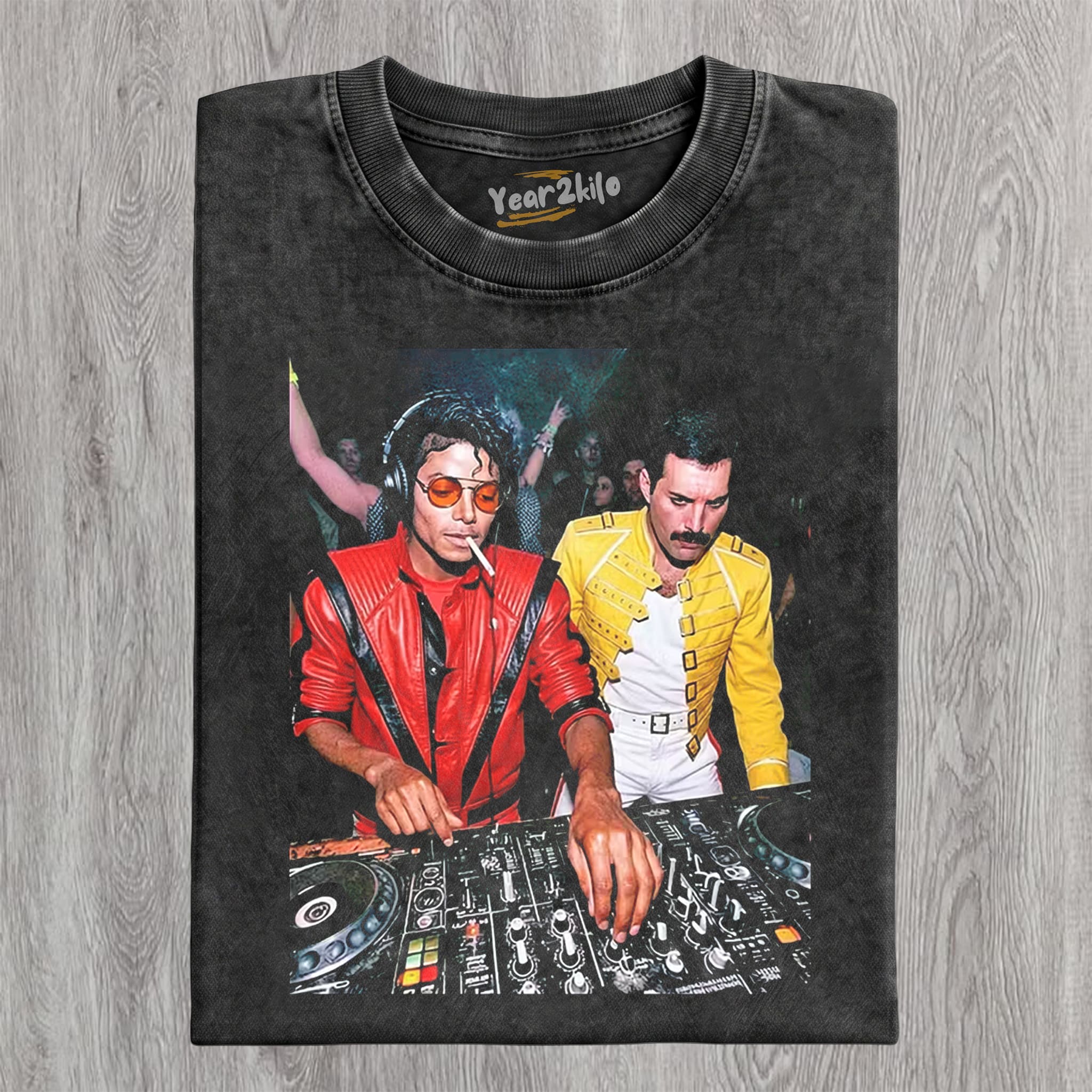MICHAEL JACKSON & FREDDIE MERCURY TANK TOP & TEE & LONG SLEEVE & LAYERED LS & HOODIE