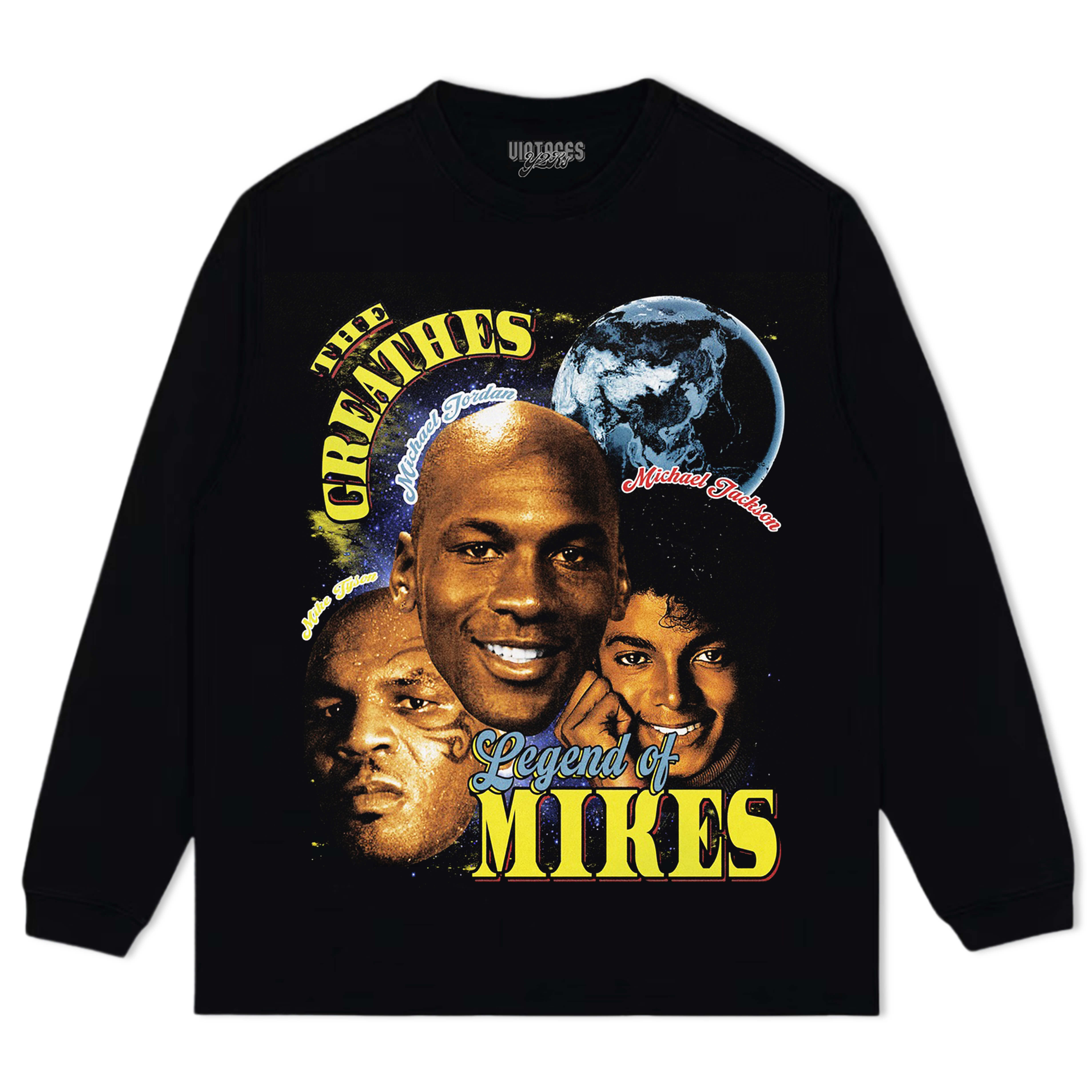 MICHAEL JORDAN & MICHAEL JACKSON & MIKE TYSON VINTAGE 90S TEE & LS & HOODIE
