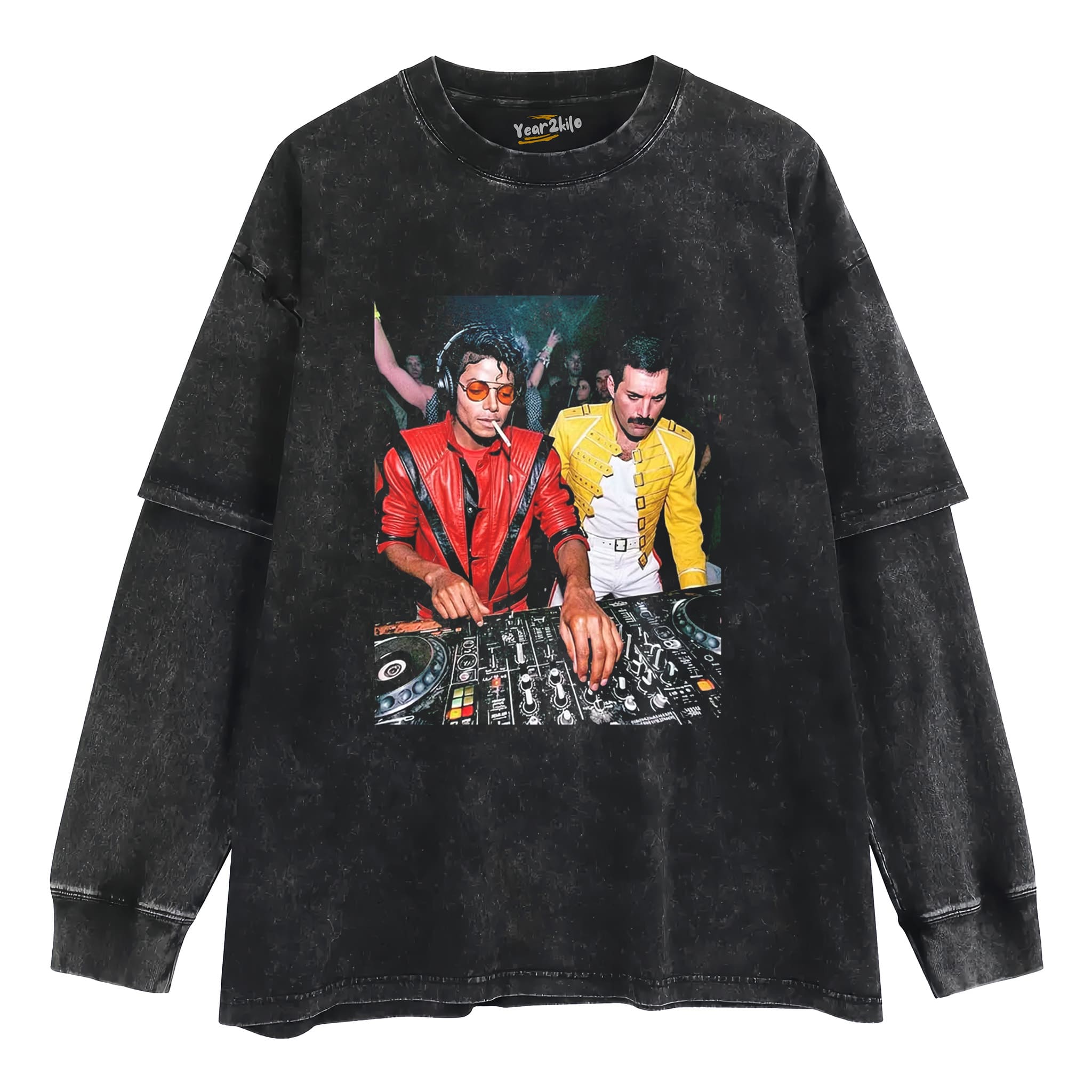 MICHAEL JACKSON & FREDDIE MERCURY TANK TOP & TEE & LONG SLEEVE & LAYERED LS & HOODIE