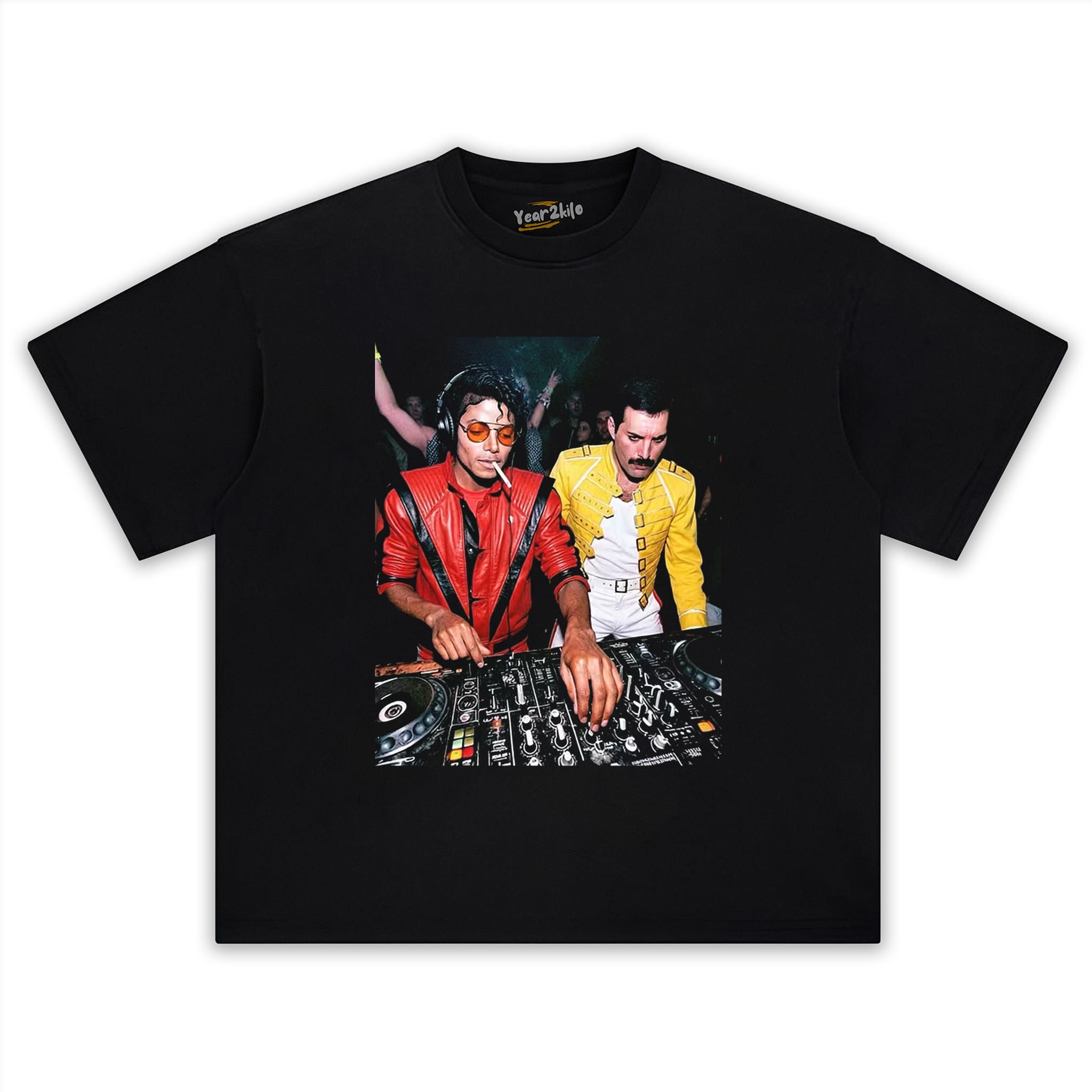 MICHAEL JACKSON & FREDDIE MERCURY TANK TOP & TEE & LONG SLEEVE & LAYERED LS & HOODIE