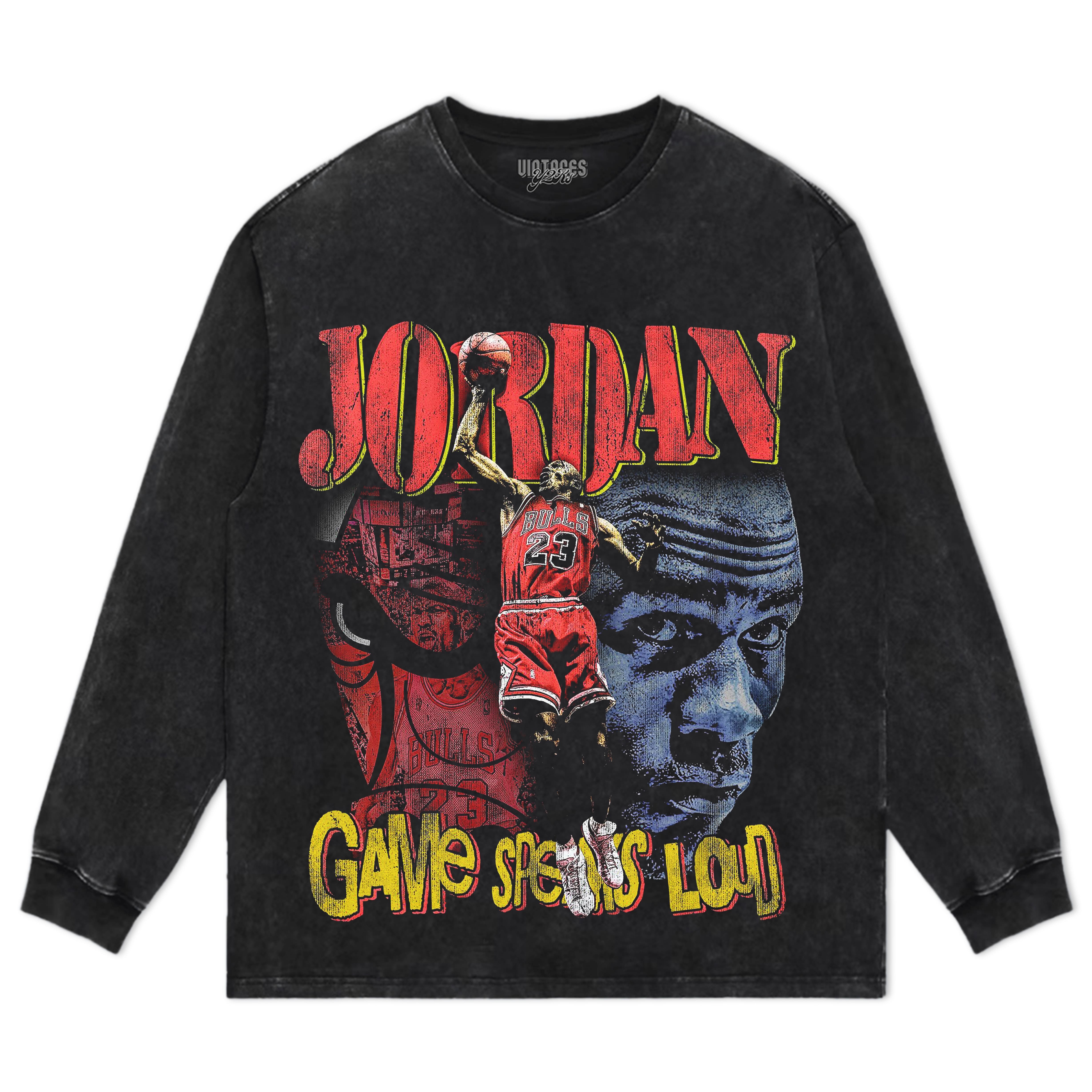 MICHEAL JORDAN CHICAGO BULLS VINTAGE STYLE TEE & LS & HOODIE