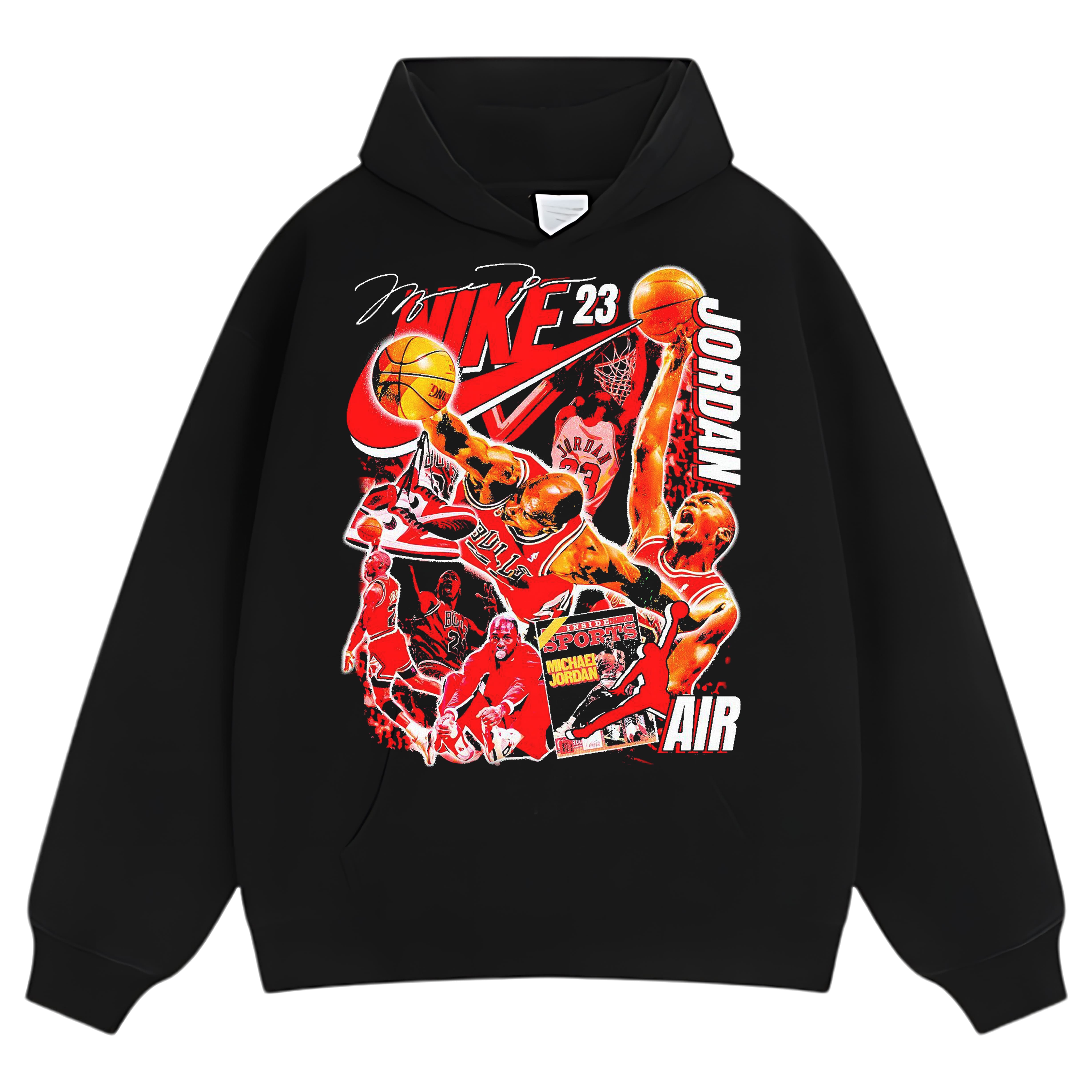 MICHEAL JORDAN CHICAGO BULLS VINTAGE STYLE V2 TEE & LS & HOODIE
