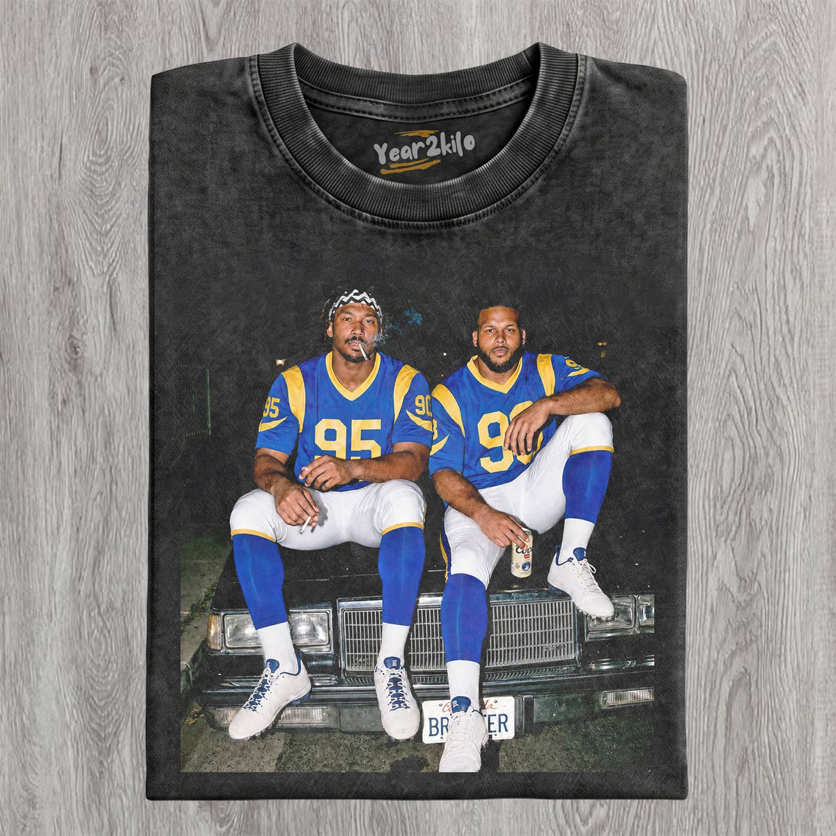 MIDDLE FINGER & MYLES GARRETT LA RAMS FOOTBALL TANK TOP & TEE & LONG SLEEVE & LAYERED LS & HOODIE