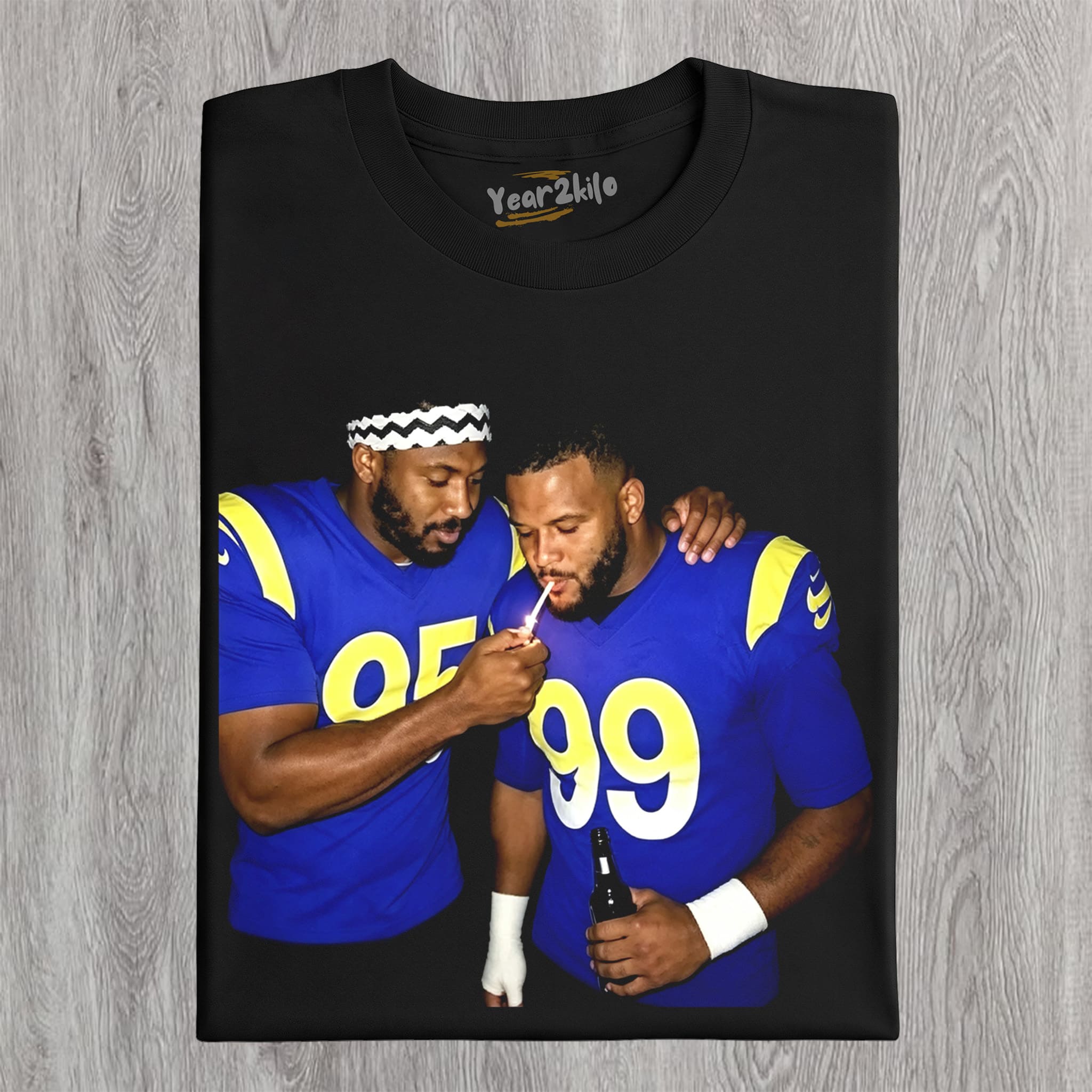 MIDDLE FINGER & MYLES GARRETT LA RAMS FOOTBALL V1 TANK TOP & TEE & LONG SLEEVE & LAYERED LS & HOODIE