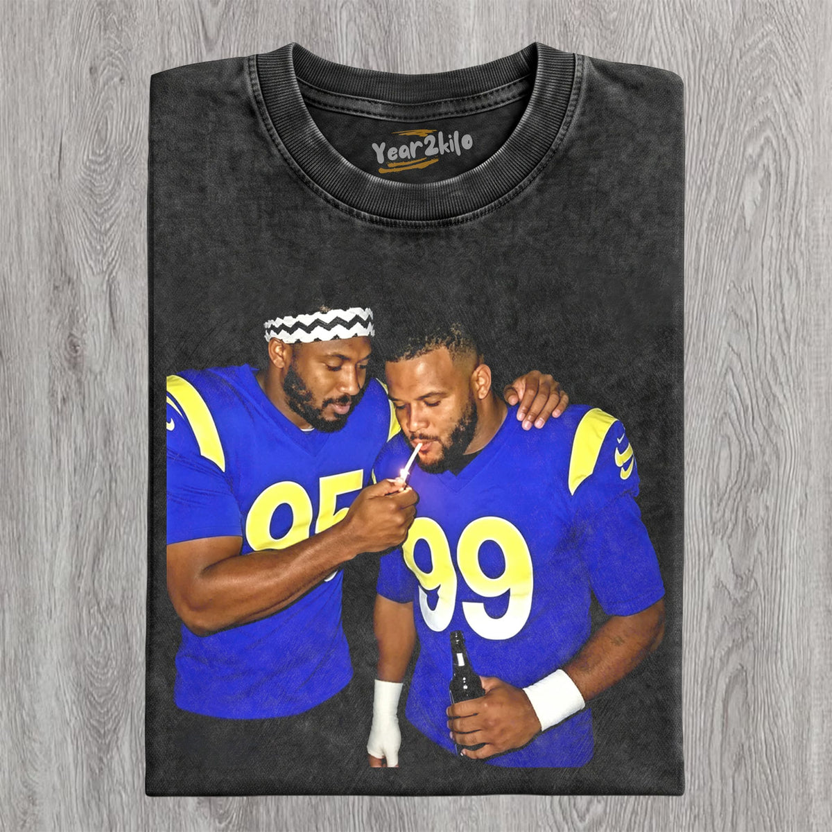 MIDDLE FINGER & MYLES GARRETT LA RAMS FOOTBALL V1 TANK TOP & TEE & LONG SLEEVE & LAYERED LS & HOODIE