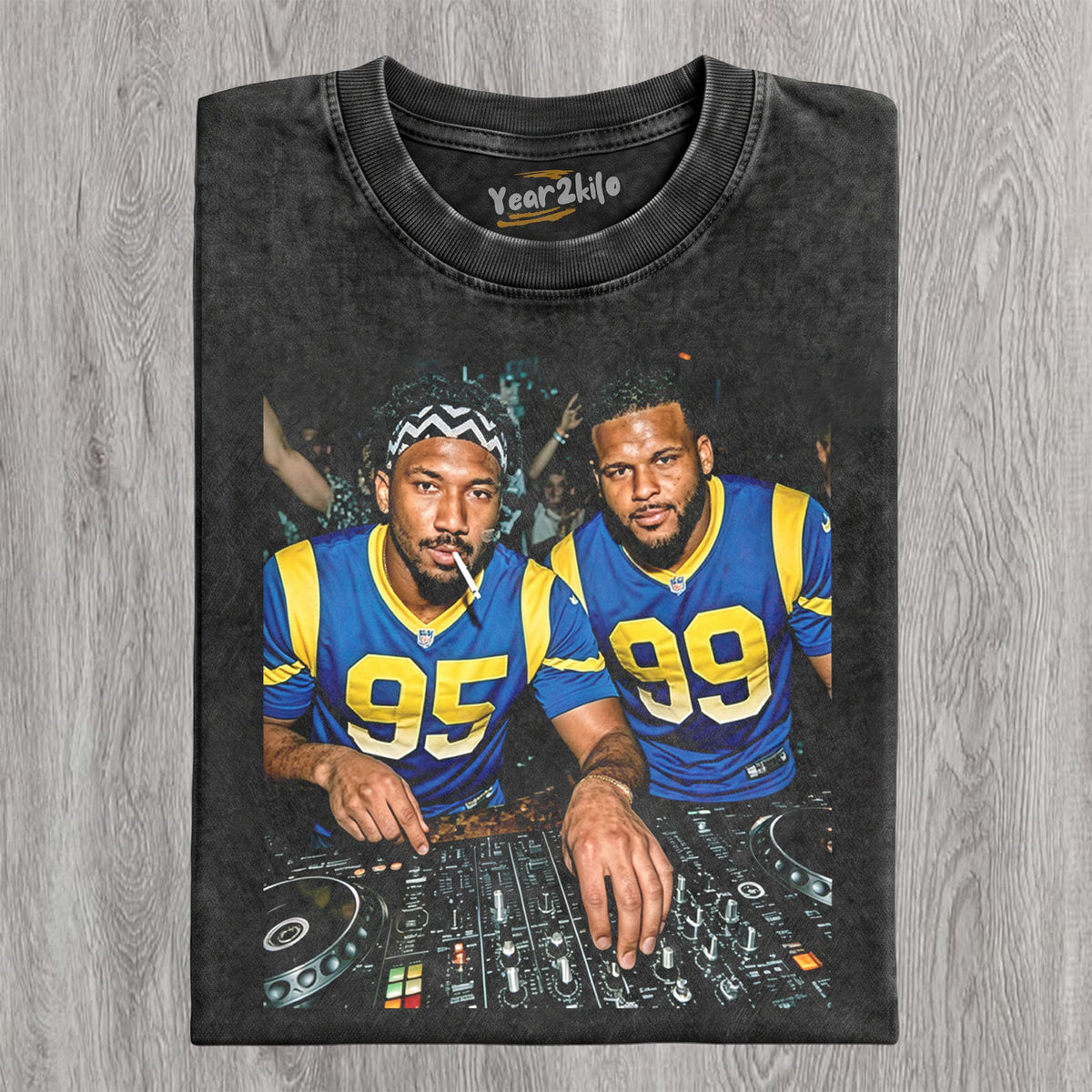 MIDDLE FINGER & MYLES GARRETT LA RAMS FOOTBALL V3 TANK TOP & TEE & LONG SLEEVE & LAYERED LS & HOODIE