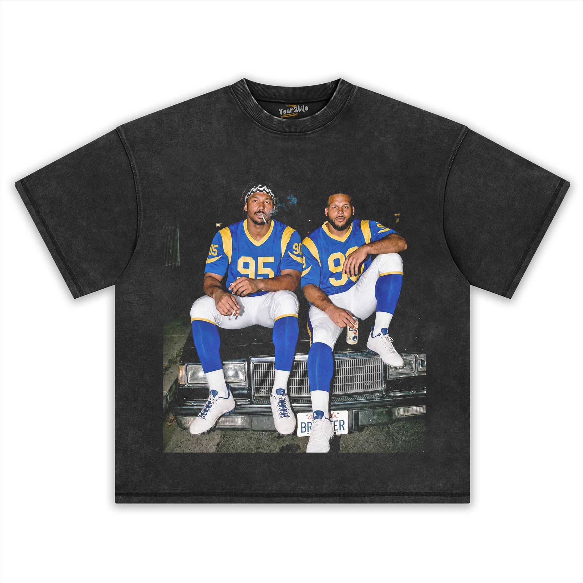 MIDDLE FINGER & MYLES GARRETT LA RAMS FOOTBALL TANK TOP & TEE & LONG SLEEVE & LAYERED LS & HOODIE