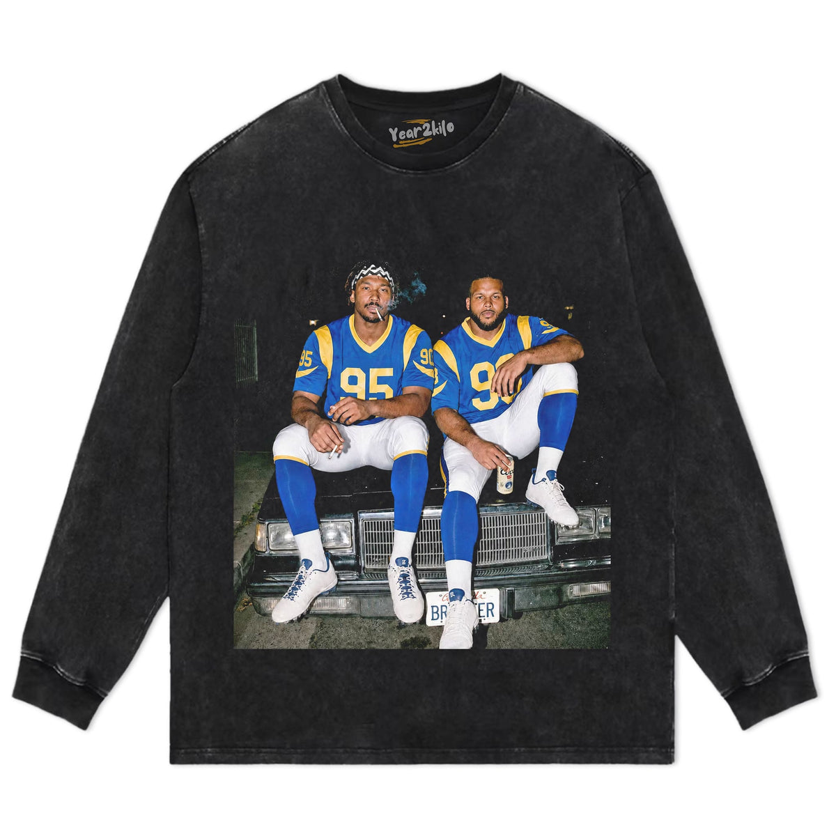 MIDDLE FINGER & MYLES GARRETT LA RAMS FOOTBALL TANK TOP & TEE & LONG SLEEVE & LAYERED LS & HOODIE
