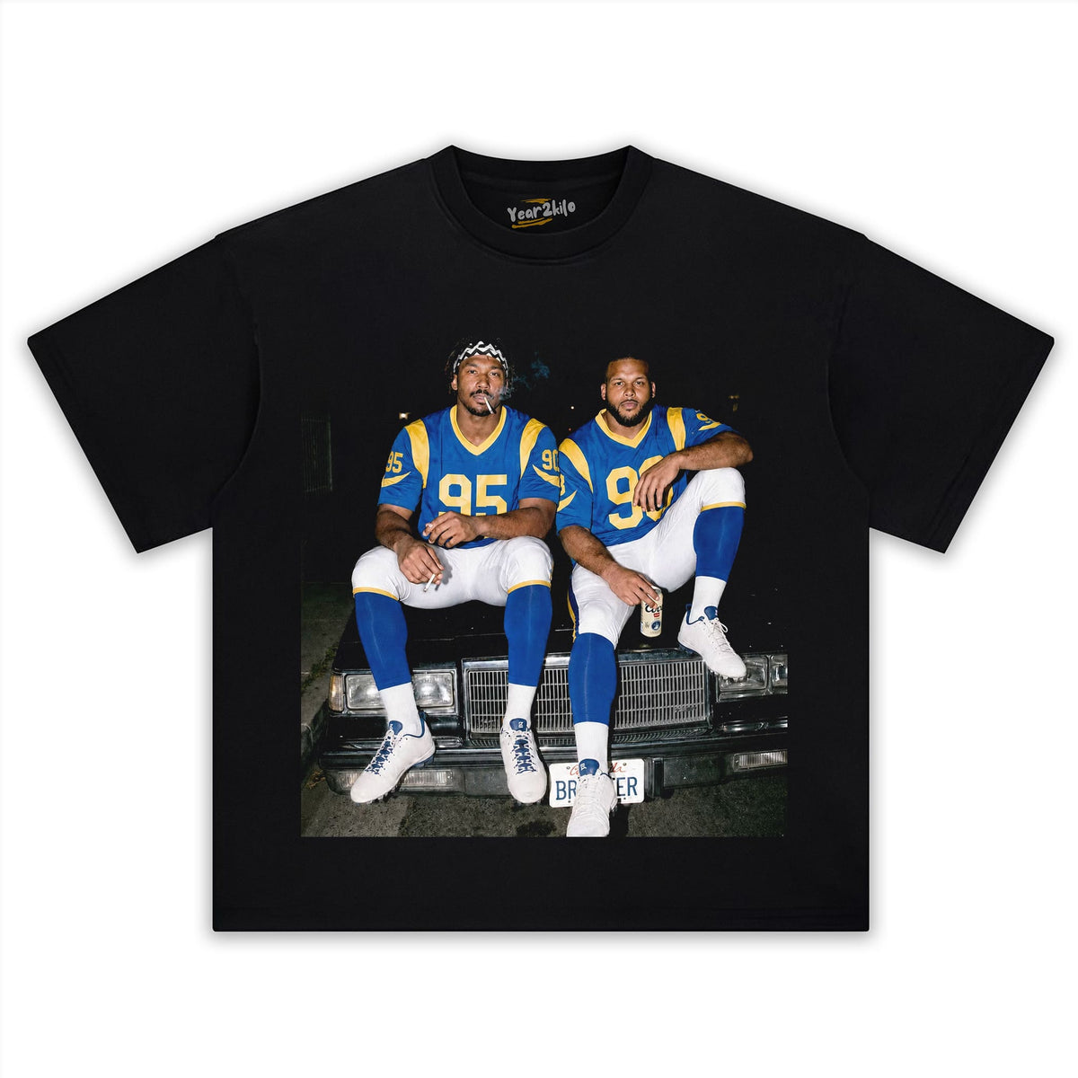 MIDDLE FINGER & MYLES GARRETT LA RAMS FOOTBALL TANK TOP & TEE & LONG SLEEVE & LAYERED LS & HOODIE