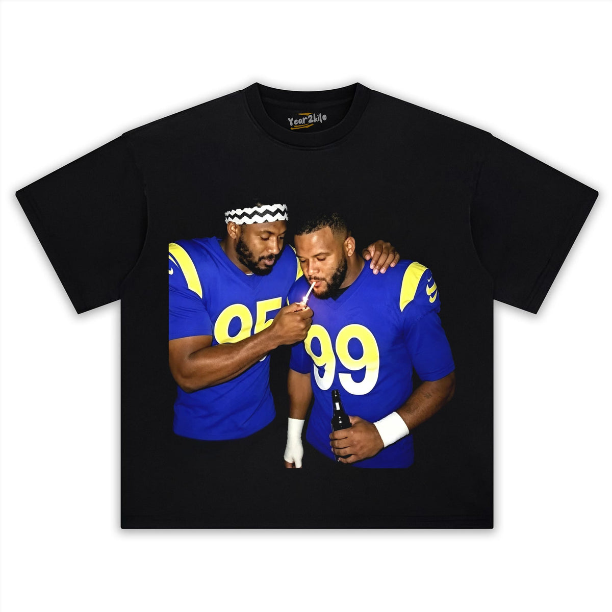 MIDDLE FINGER & MYLES GARRETT LA RAMS FOOTBALL V1 TANK TOP & TEE & LONG SLEEVE & LAYERED LS & HOODIE