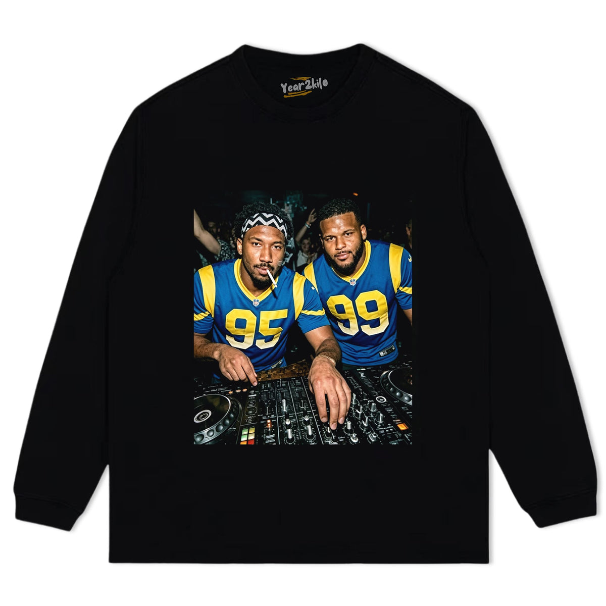 MIDDLE FINGER & MYLES GARRETT LA RAMS FOOTBALL V3 TANK TOP & TEE & LONG SLEEVE & LAYERED LS & HOODIE